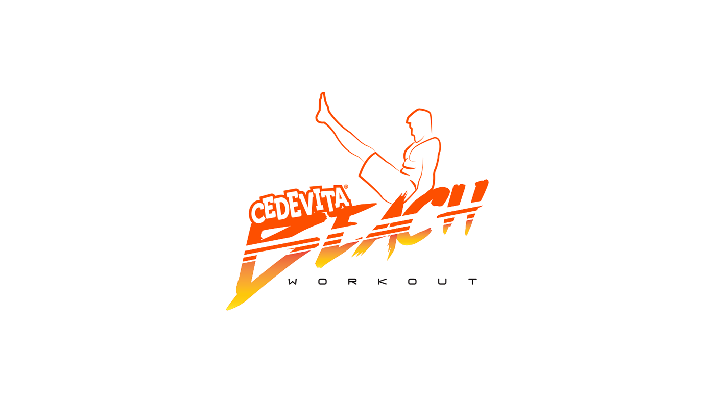 workout beach 80s logo Logotype cedevita muscle sport