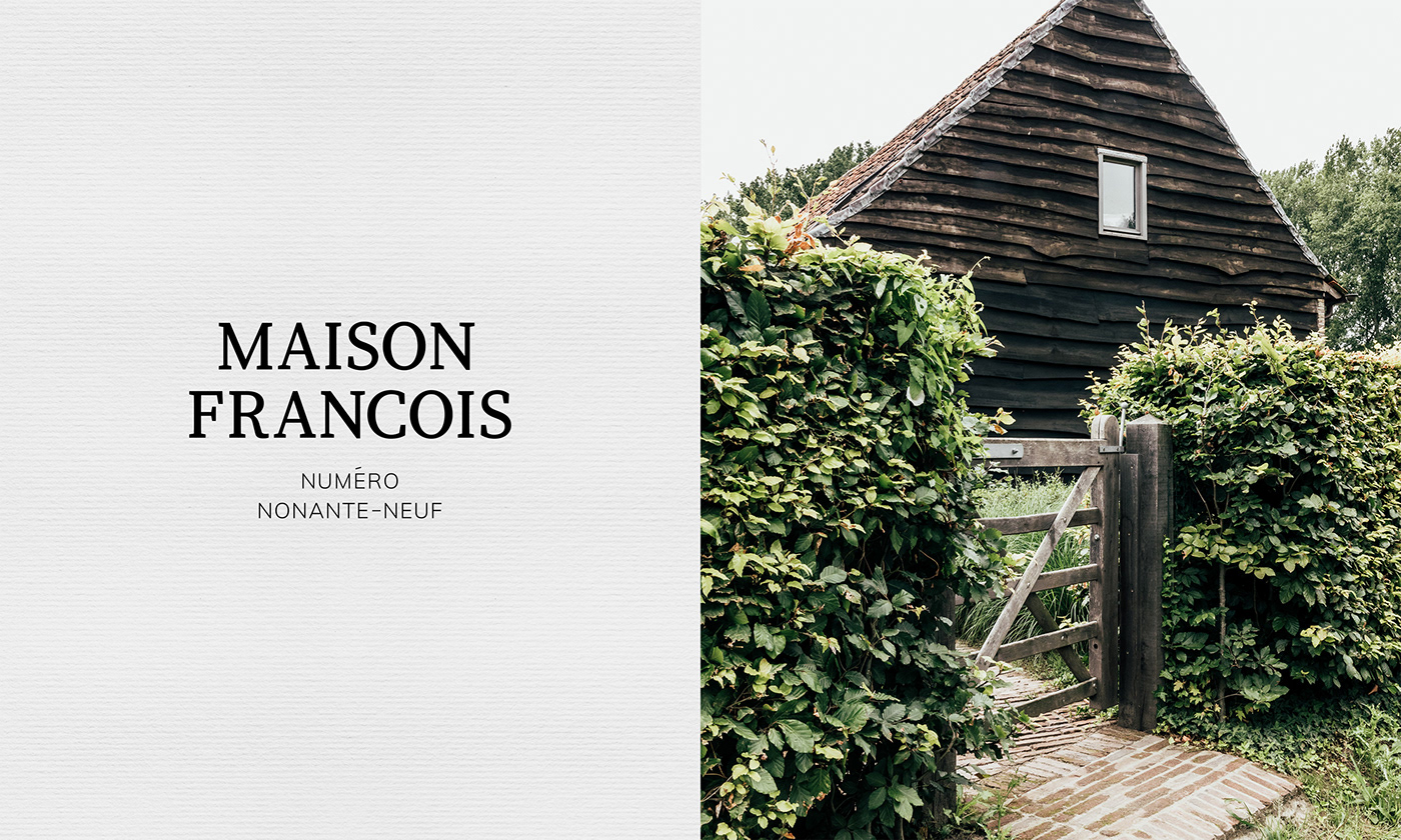 Francois B&B maison branding  relax home Experience White textures Stay