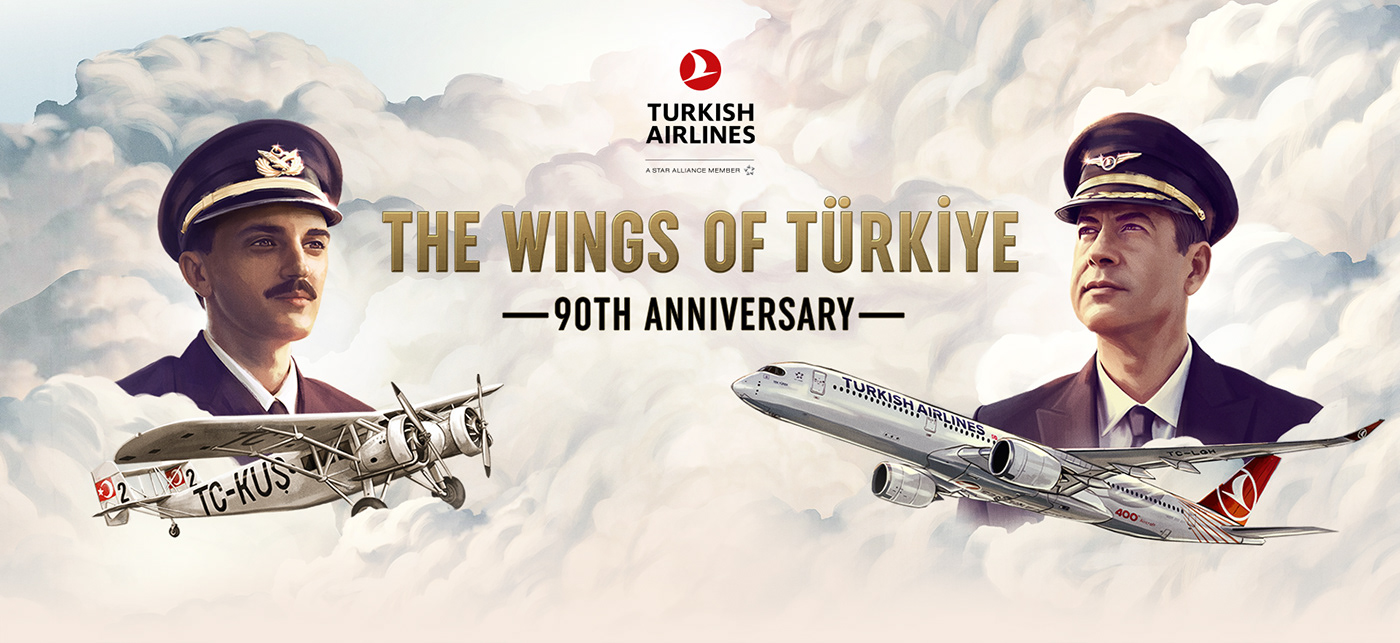 Turkish Airlines anniversary time travel türkiye turkish Airlines 90th years
