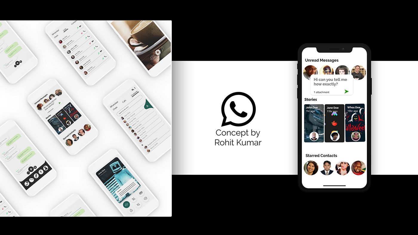WhatsApp redesing UI adobexd user ux concept