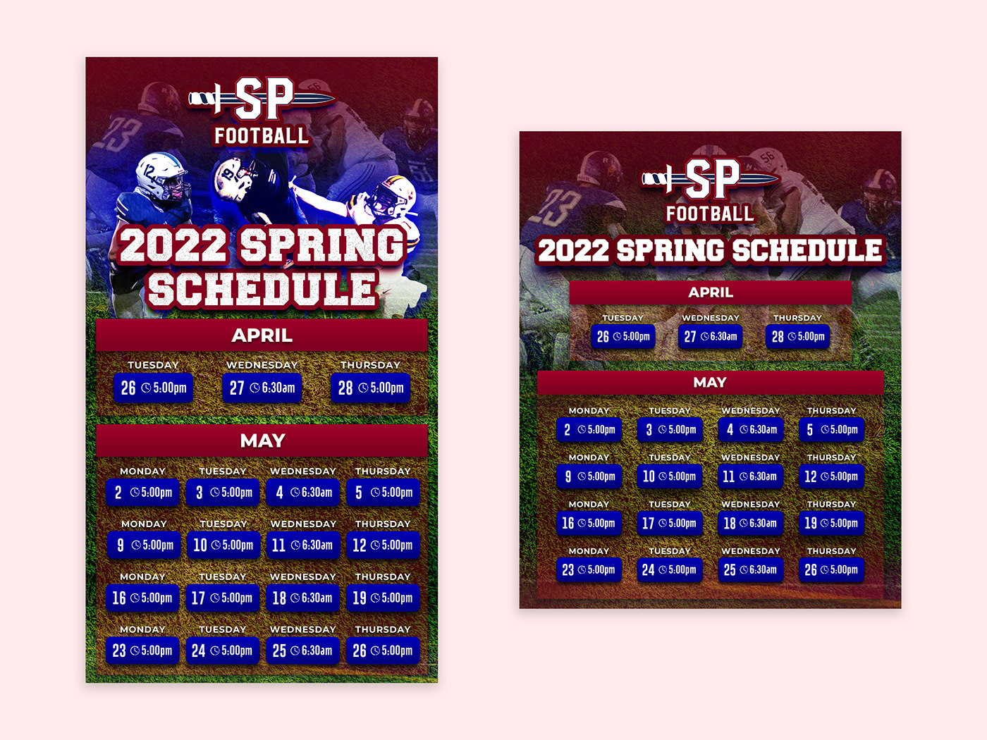 schedule ad schedule design spring design