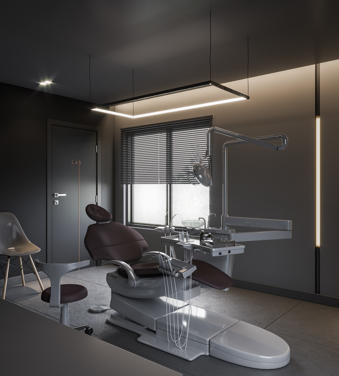 clinic dental design Interior interiordesign lighting medical architecture minimal Render