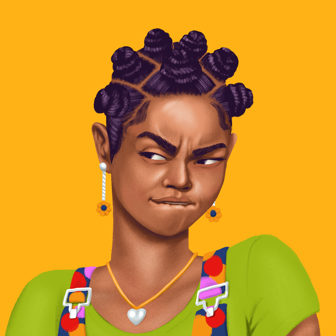 ILLUSTRATION  product Website editorial brand african black hair diverse bold