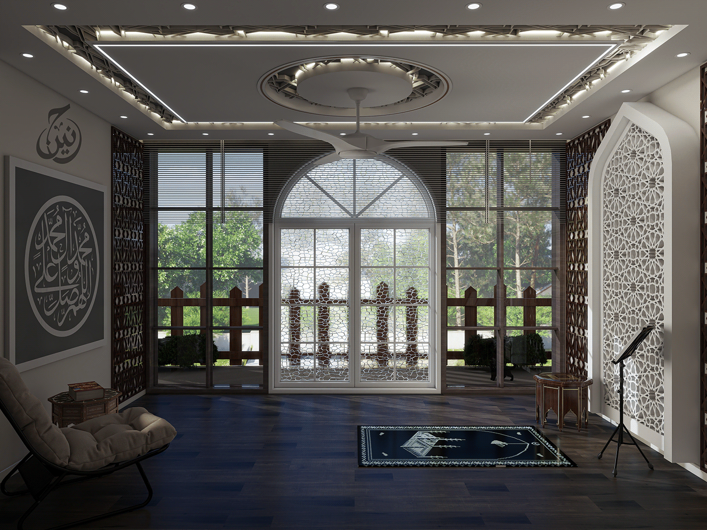 design Prayer room architecture interior design  Render modern islamic decor Interior coohom