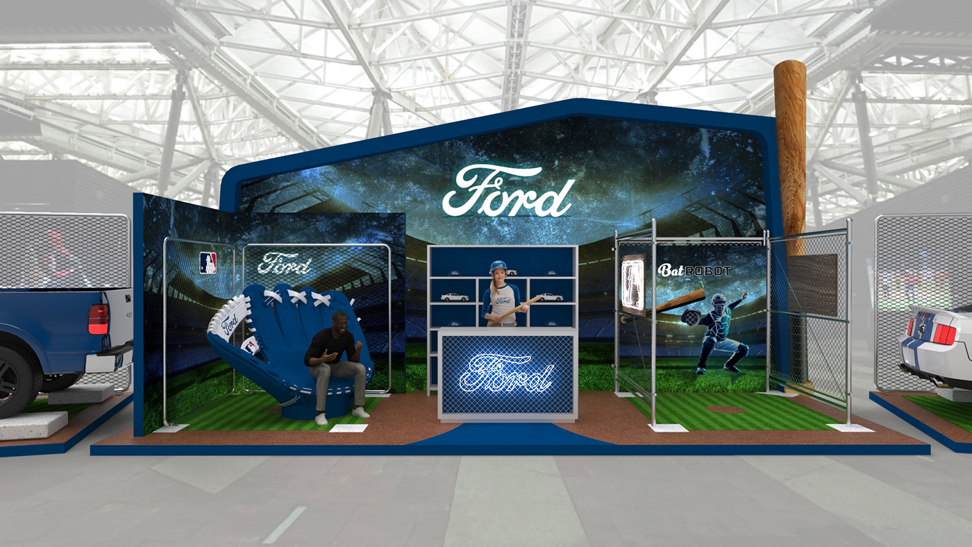 activation baseball booth Btl Ford mlb padres sports stadium Stand