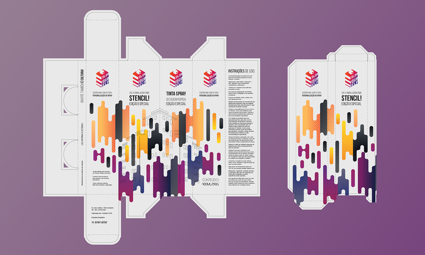 marca embalagem color yourself tinta grafite spray