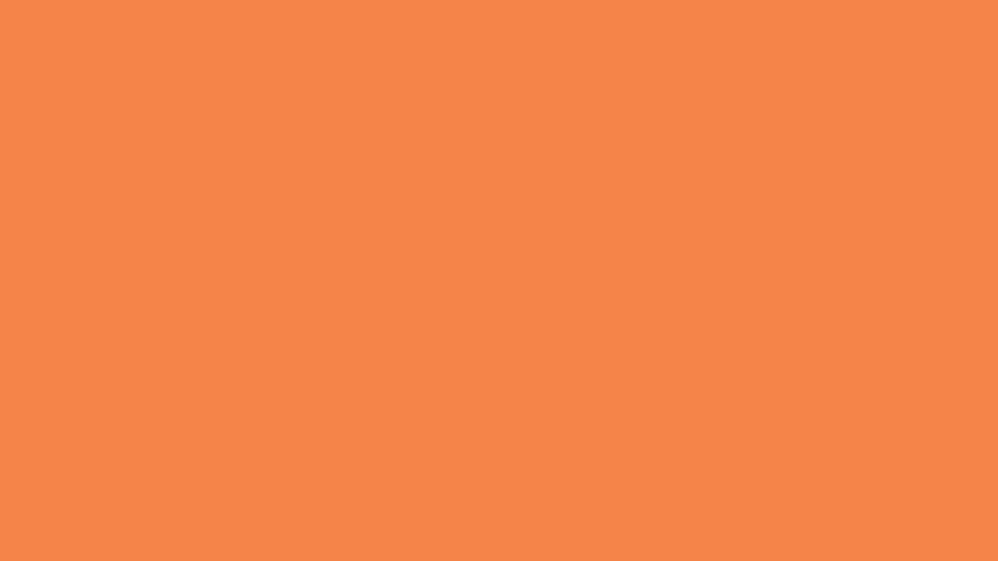 animated typographic logo on orange background