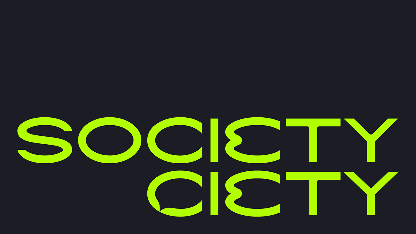 brand identity uiux Social Platform Neon Green iconic Mobile app CIETY integrated experience