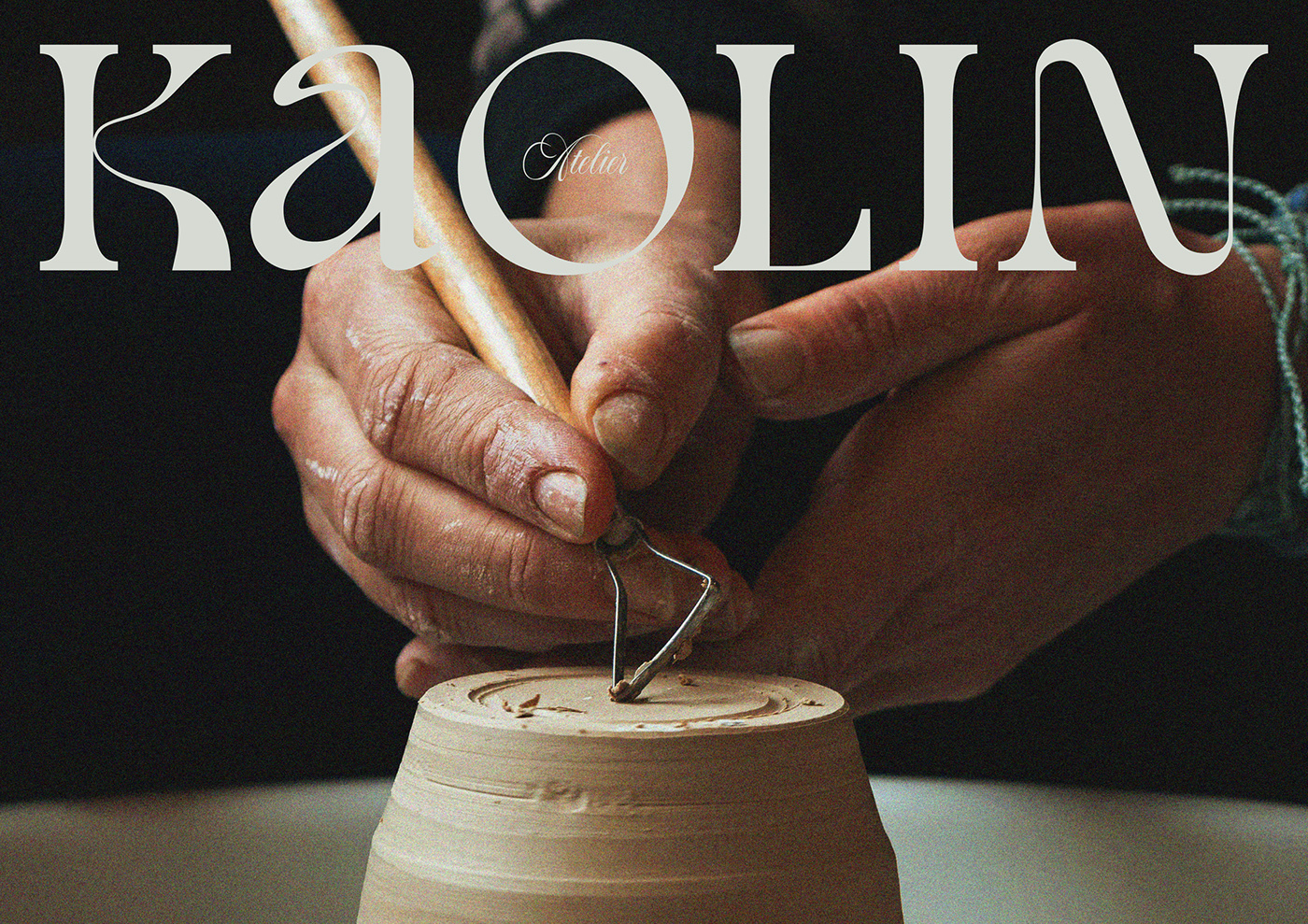 branding  ceramic craft embossing handmade identity minimal Pottery set design  typography  