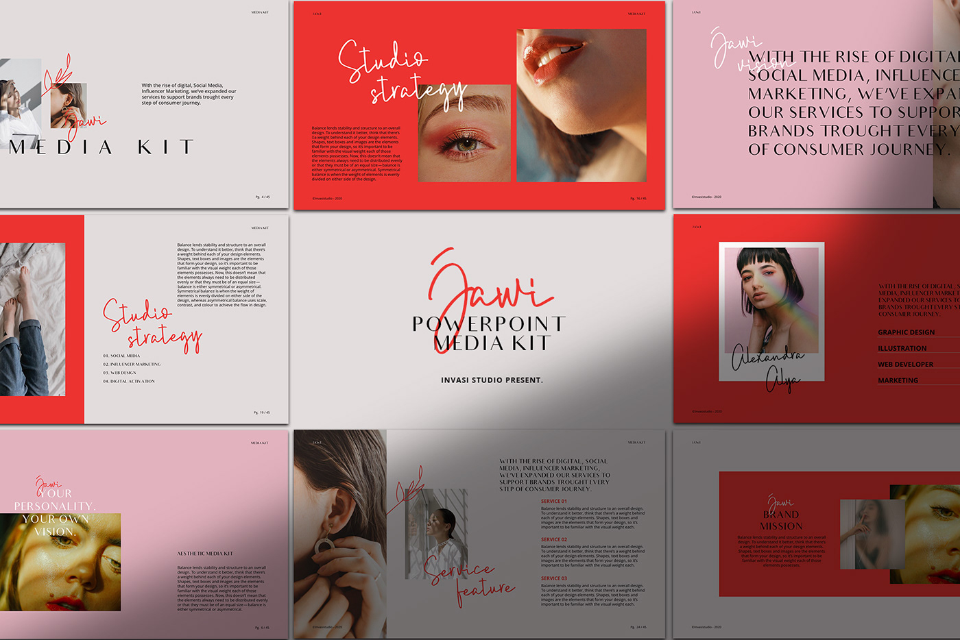 aesthetic Clean Design instagram Layout Media Kit minimalist poster presentation social media