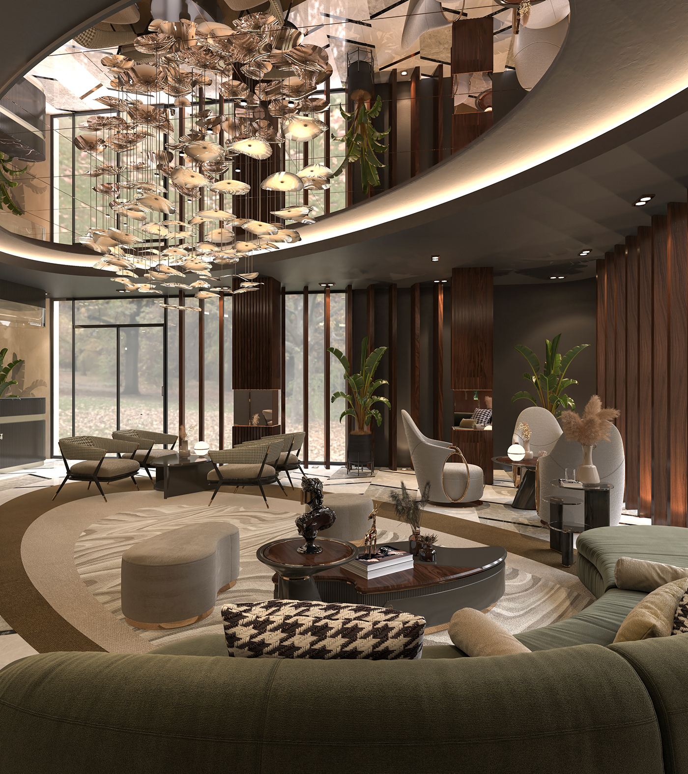 Lobby design interior design  Interior styling  luxury gold Lobi