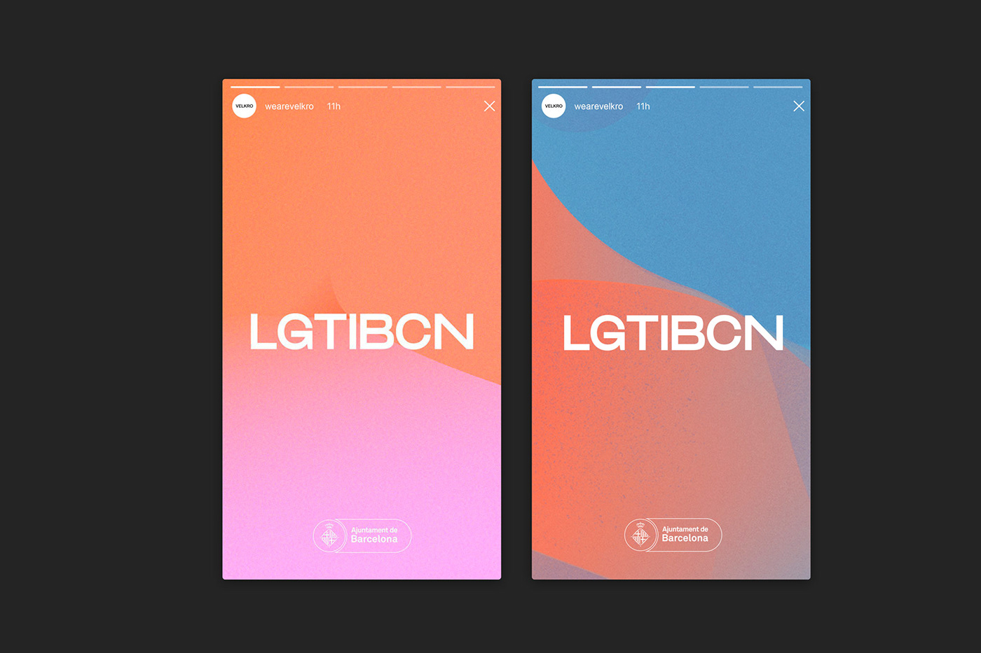 barcelona campaign colour gradient ILLUSTRATION  LGTBI LGTIBCN poster typography   velkro