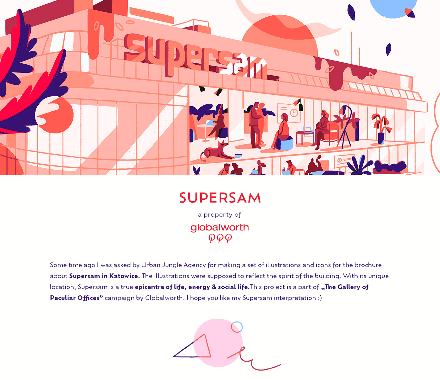 Brochure design idea #47: Supersam Brochure illustrations