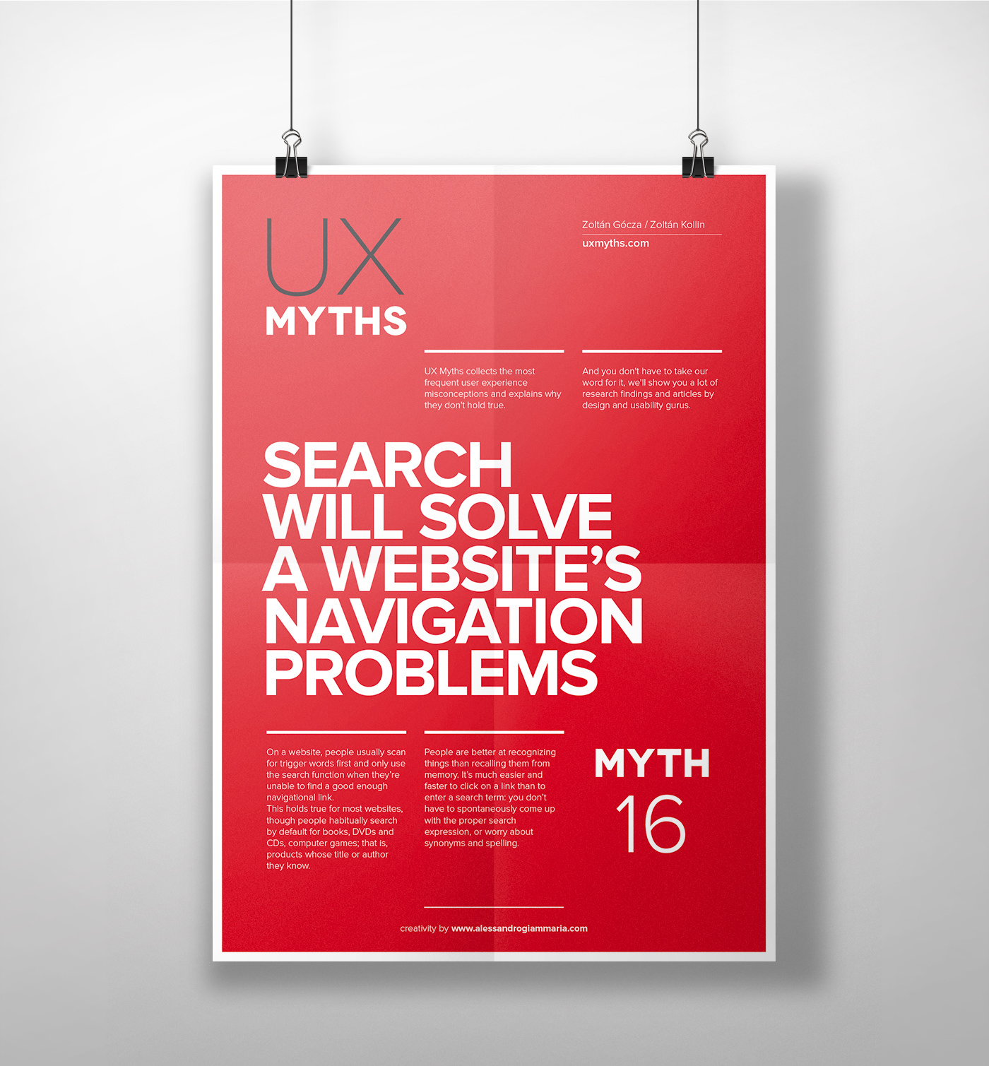 poster ux UI red typo design infographic visual print