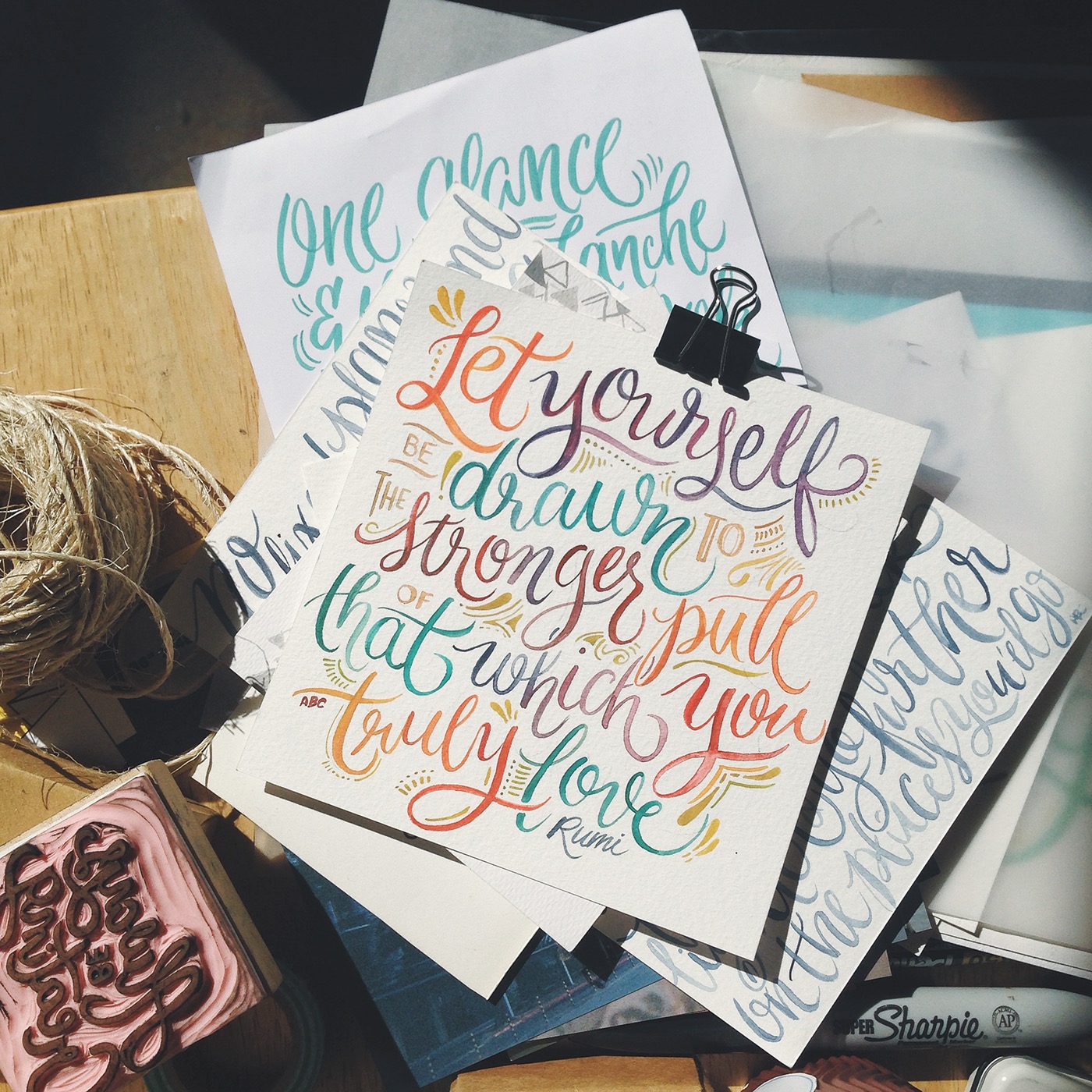 Quotes motivation lettering HAND LETTERING watercolor artwork abbey sy type Good Type hand writing hand written paint brush Create