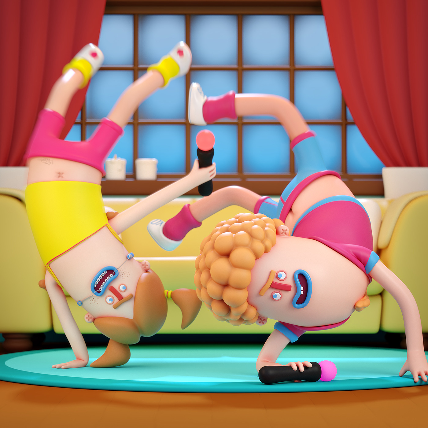 DANCE   bjorn Sweden animation  3D Maya colorbleed