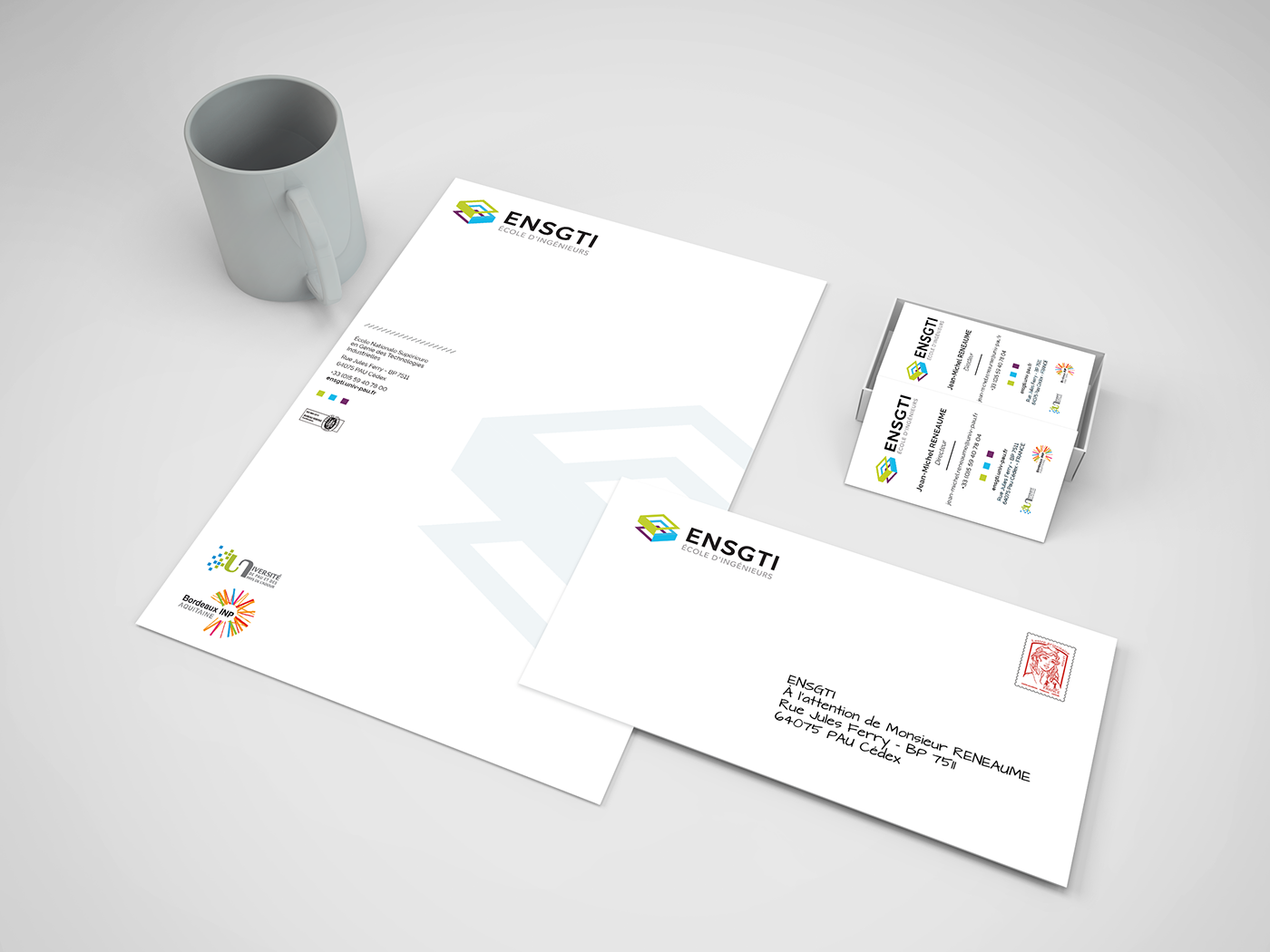 branding  letters rollup business card identity