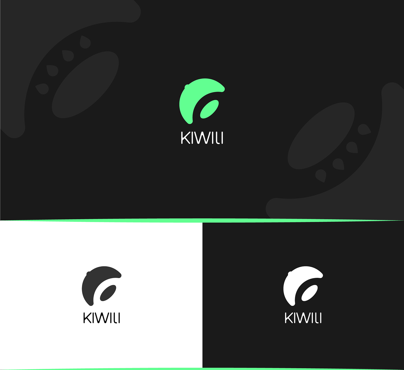 kiwi logo design Logotype Logo Design modern minimalist simple vector Graphic Designer