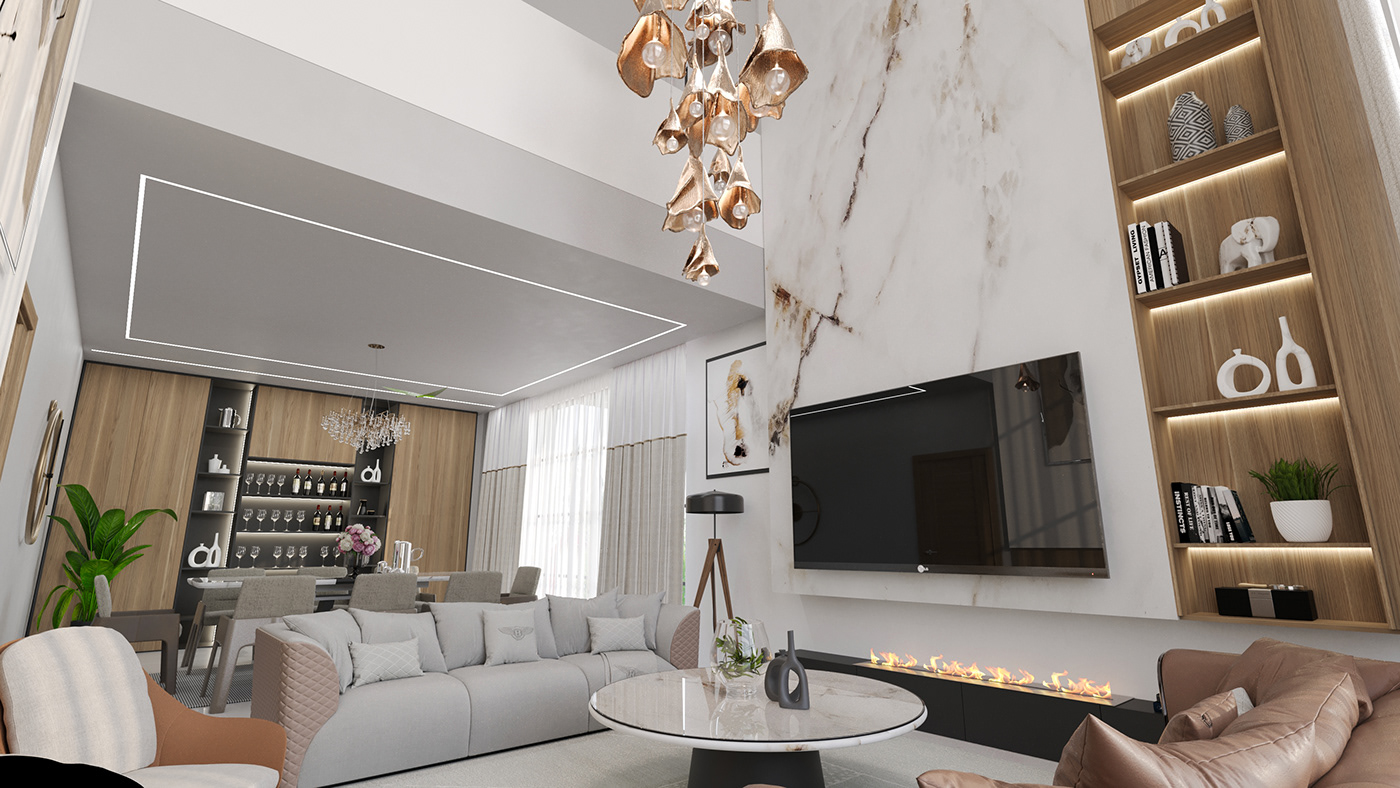 3ds max design Interior interior design  modern Modern Design Render salon design