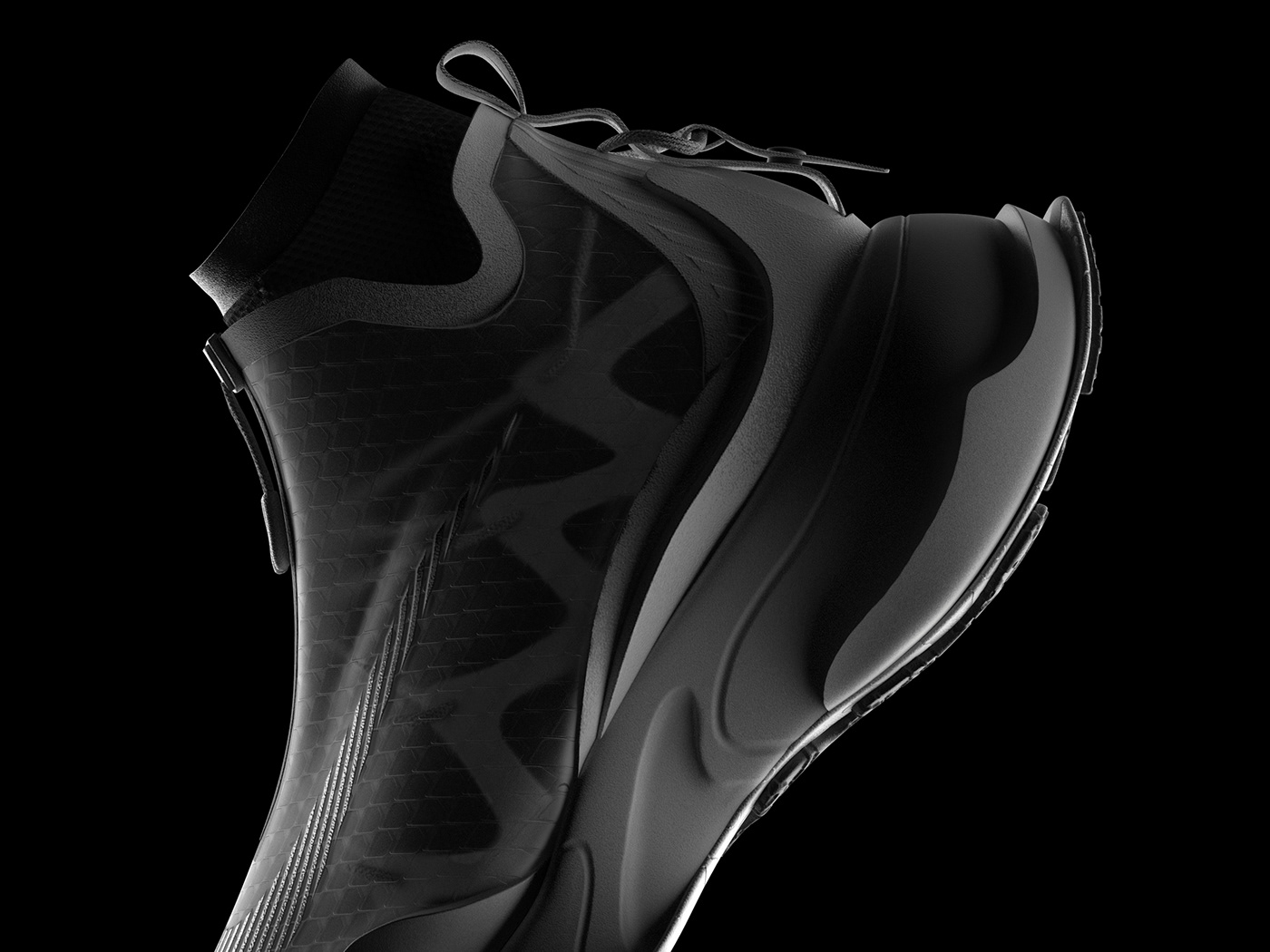 Nike sneakers sports 3D Fashion  running CGI concept design product