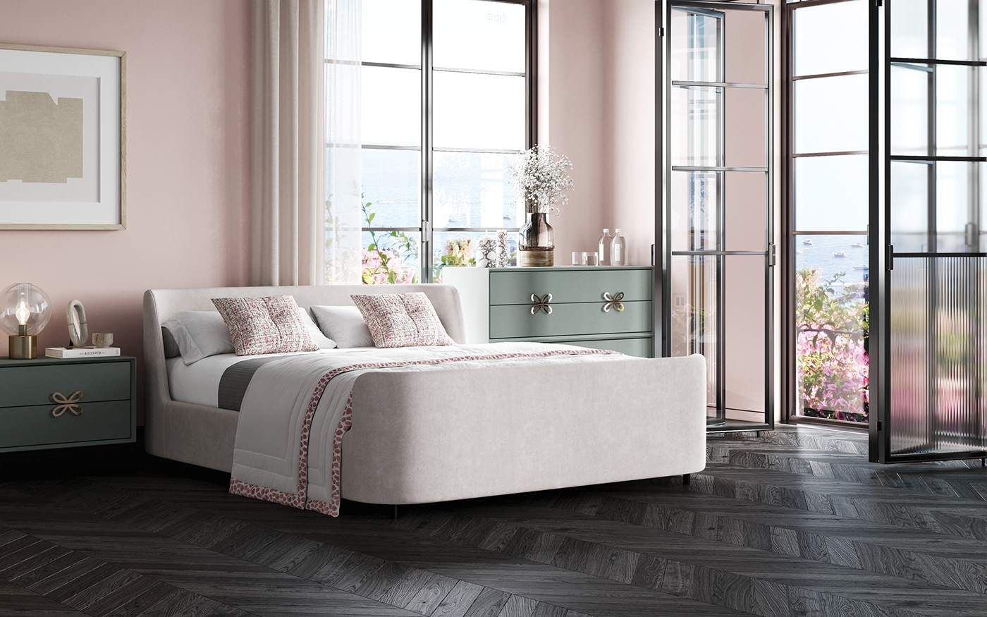 Interior design Render rendering visual visualizer visualization decor bedroom bed livingroom furniture Viray corona corona renderer 3D-max