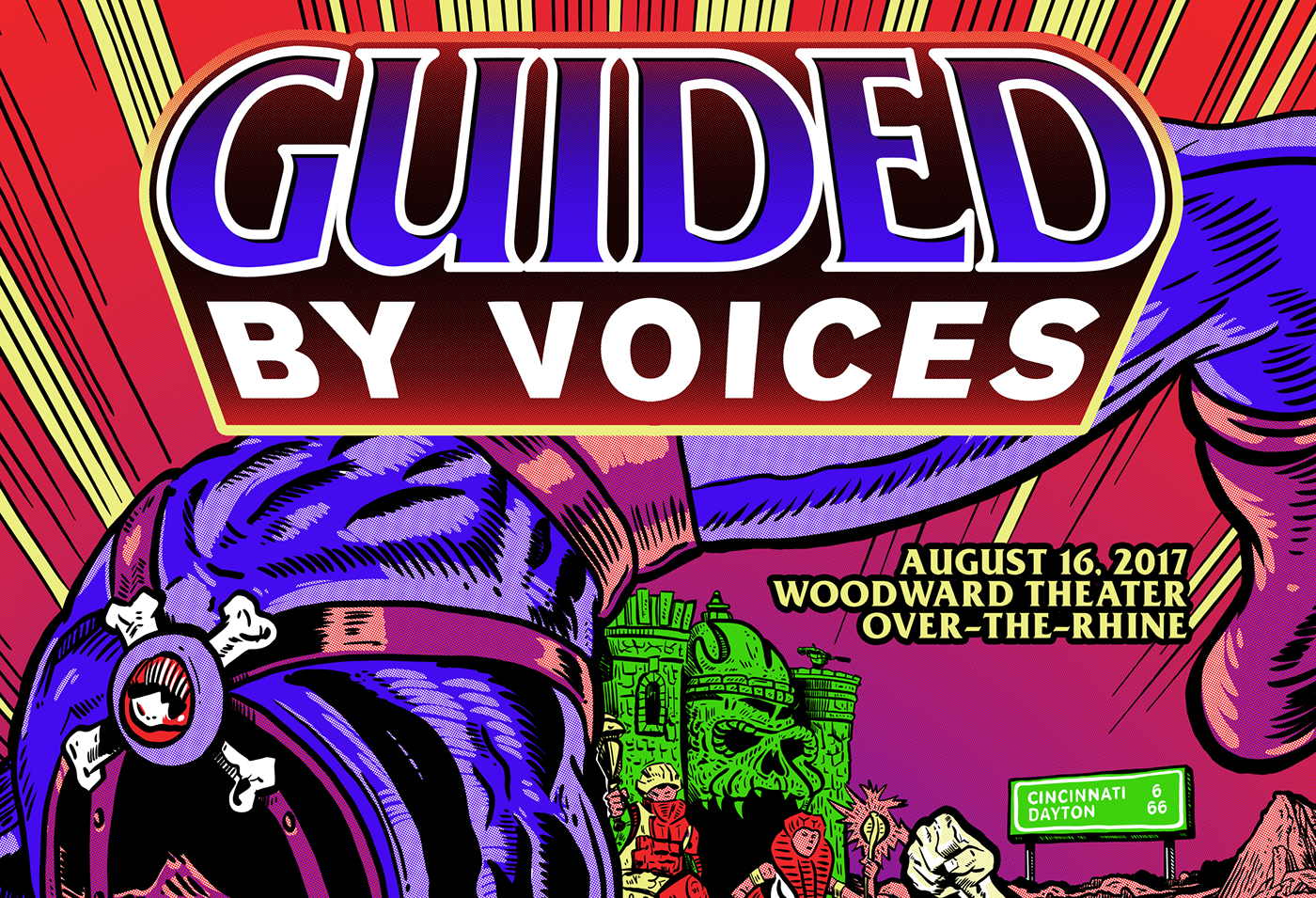 GBV Guided By Voices handdrawn ILLUSTRATION  designspiration Poster Design gig poster jason snell Rock And Roll design