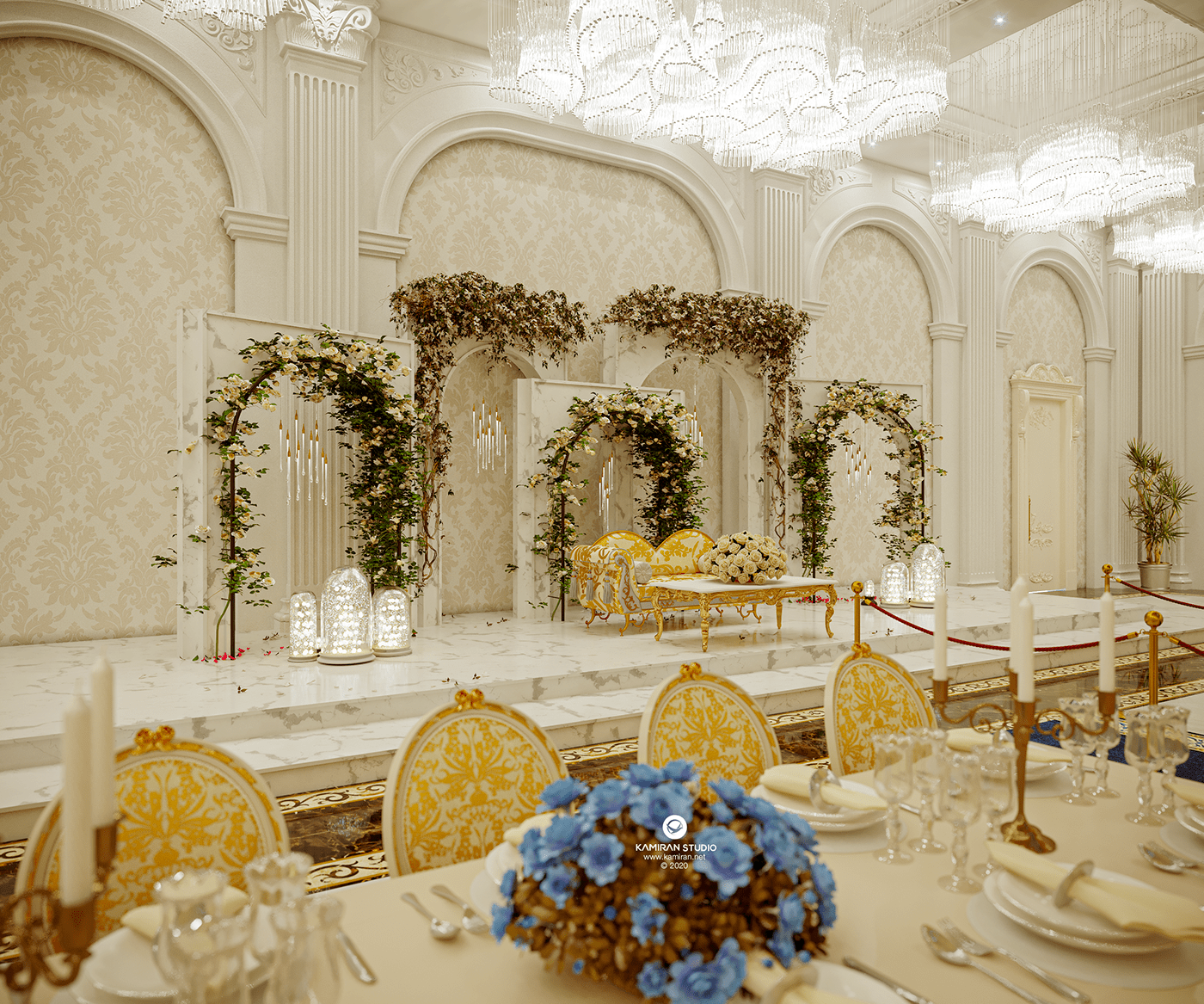 banquet Hall luxury luxury wedding hall marriage Marriage Hall palace royal wedding Wedding hall