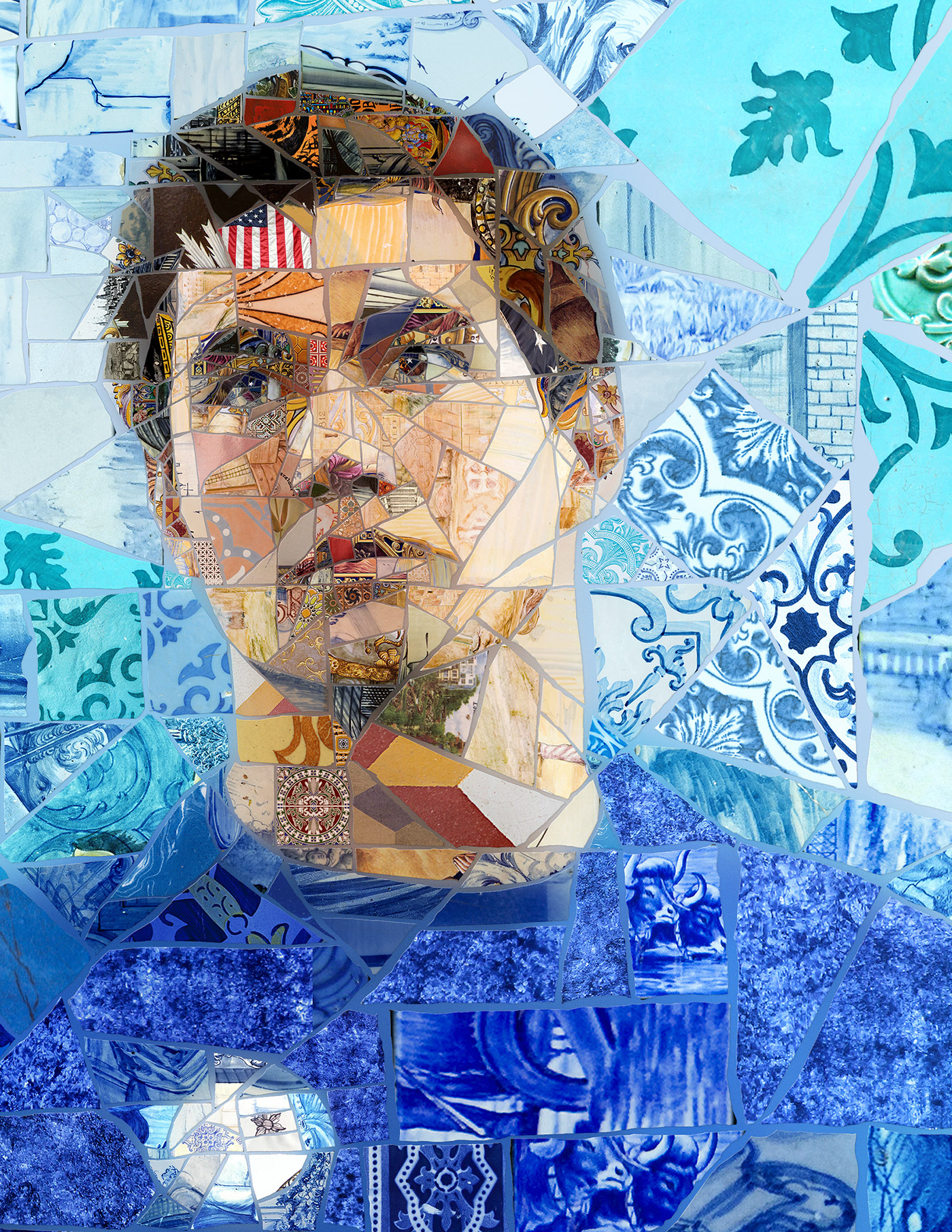 mosaic Olympics rio2016 photomosaic portrait sports teamusa azulejos