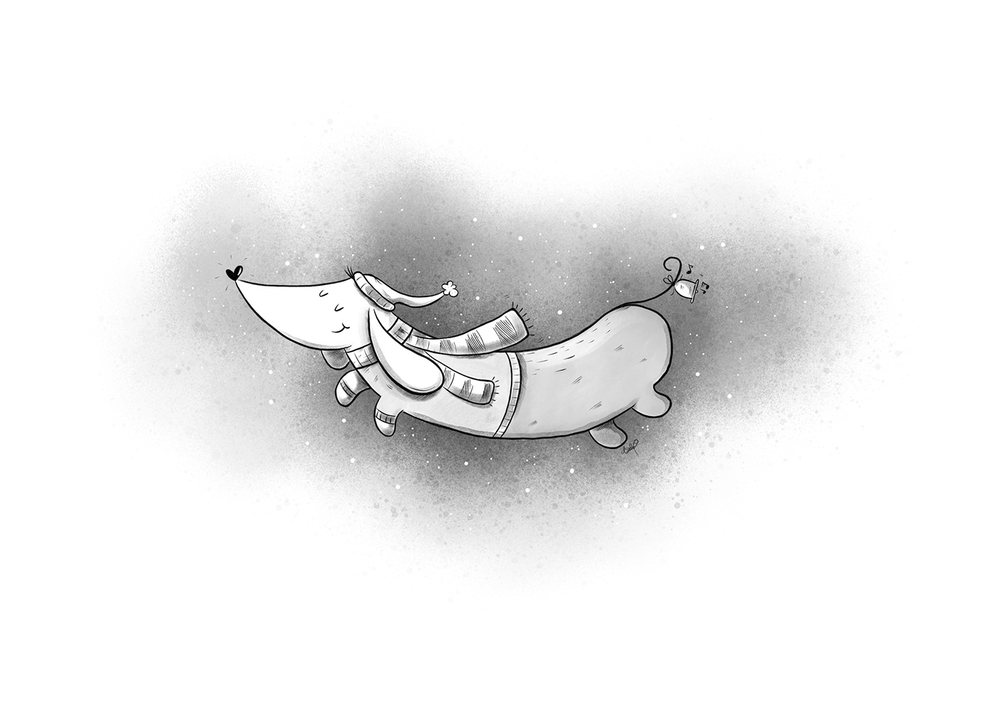 dachshund dog cute kawaii dog illustration dogs dog drawing Procreate ipad pro apple pencil