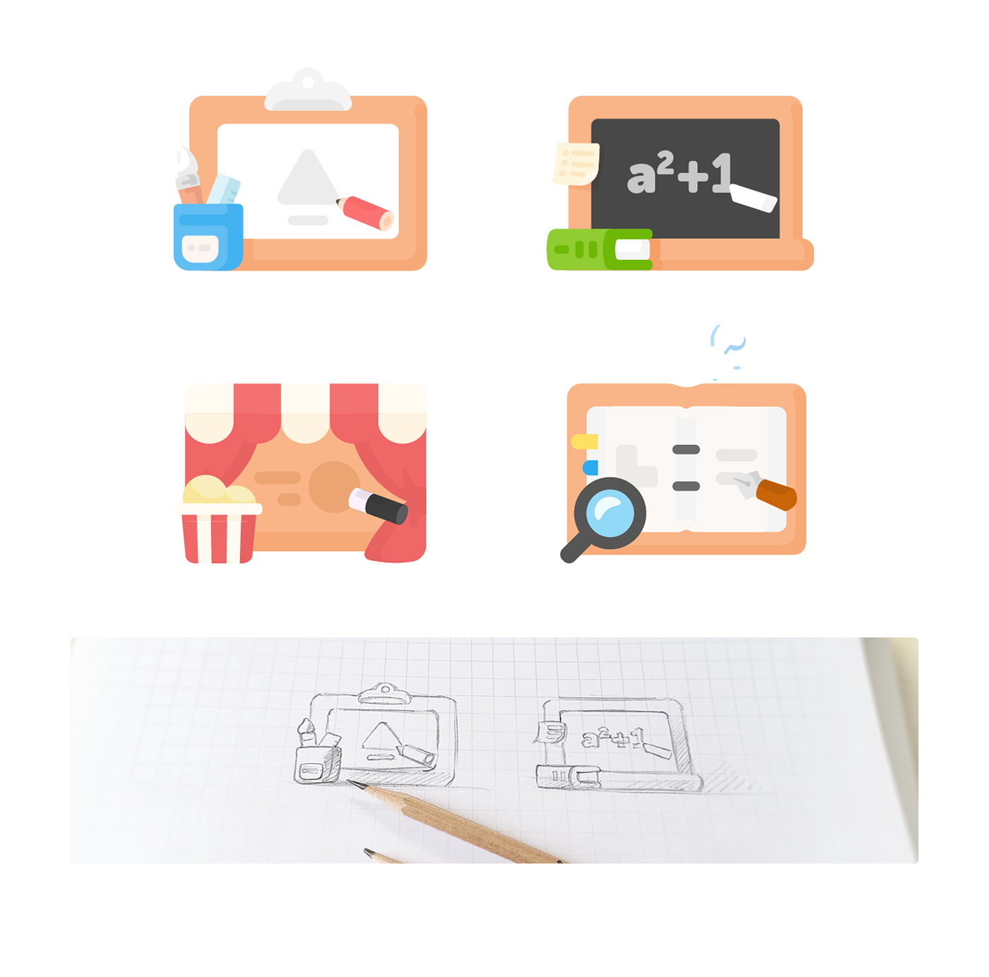 Icon Colorful Icon  ILLUSTRATION  lovely cute app Onion math