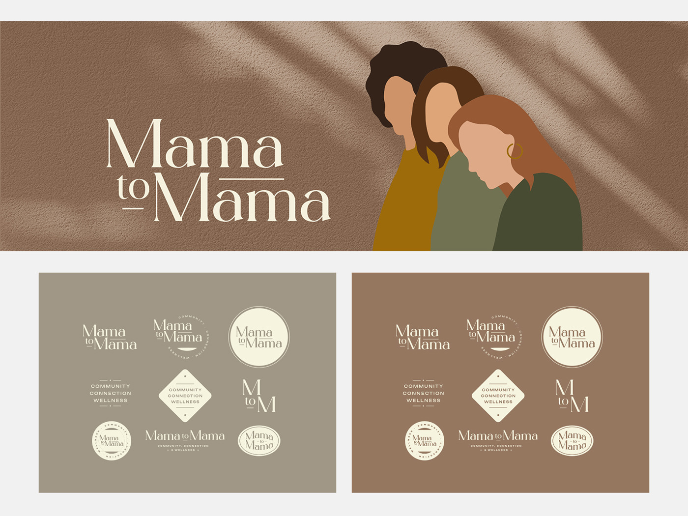 mom community Wellness connection mom logo women help group mama logo