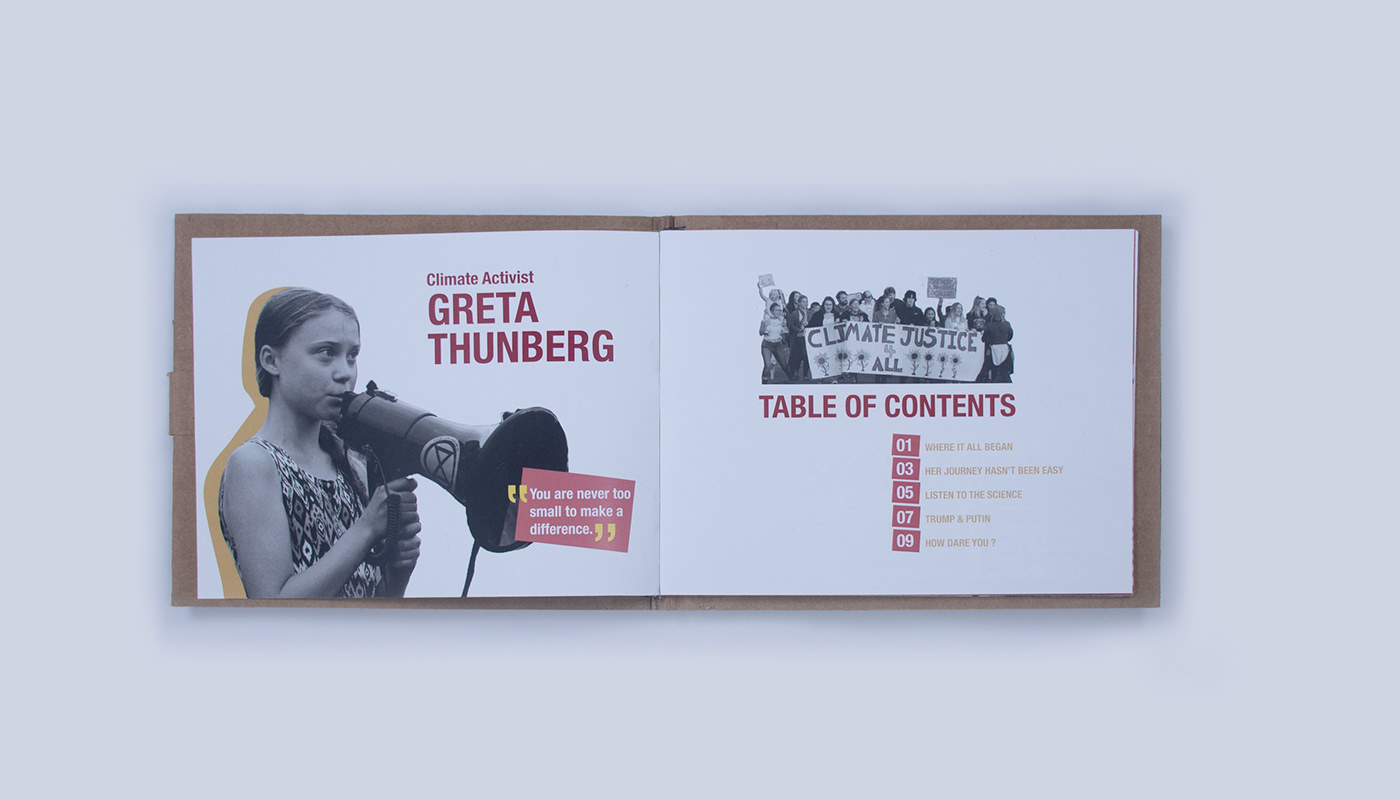 book print design  greta thunberg climate