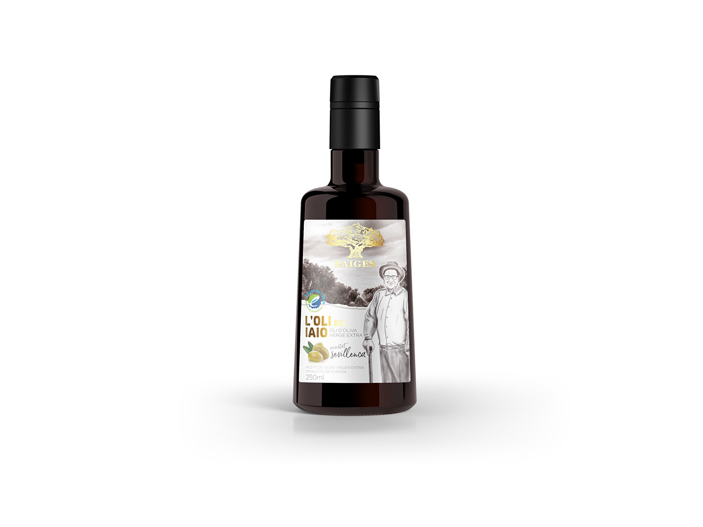 3D aceiteoliva bottle diseño envase Label olive oliveoil Packaging