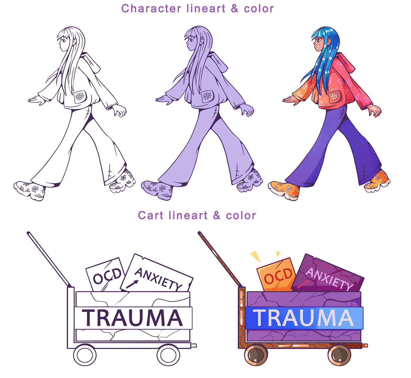 ILLUSTRATION  mentalhealth digitalart characterdesign comics Comic Book concept art fantasy artwork персонаж
