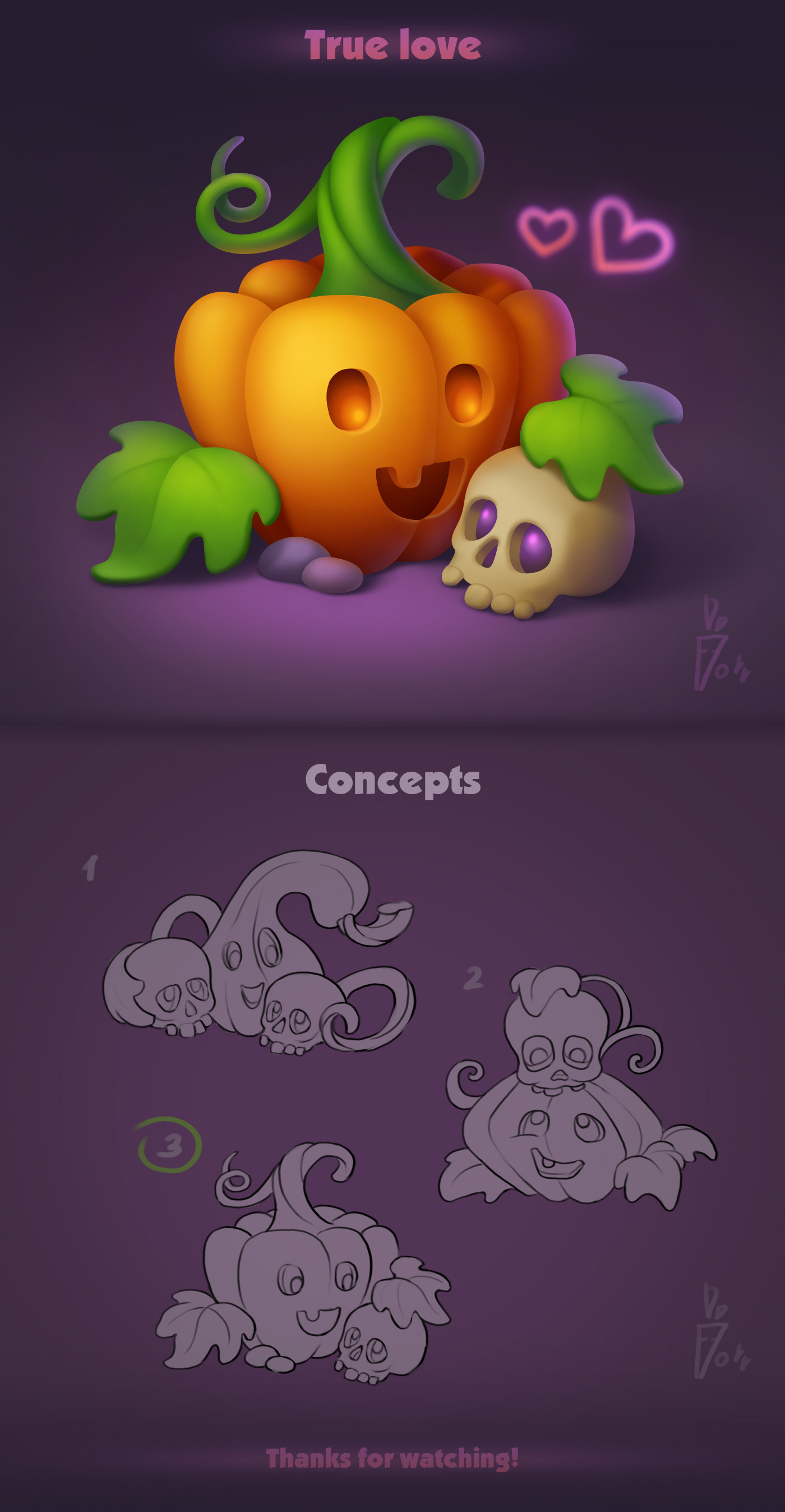 cartoon Game Art casual art props Character pumpkin Halloween 2D