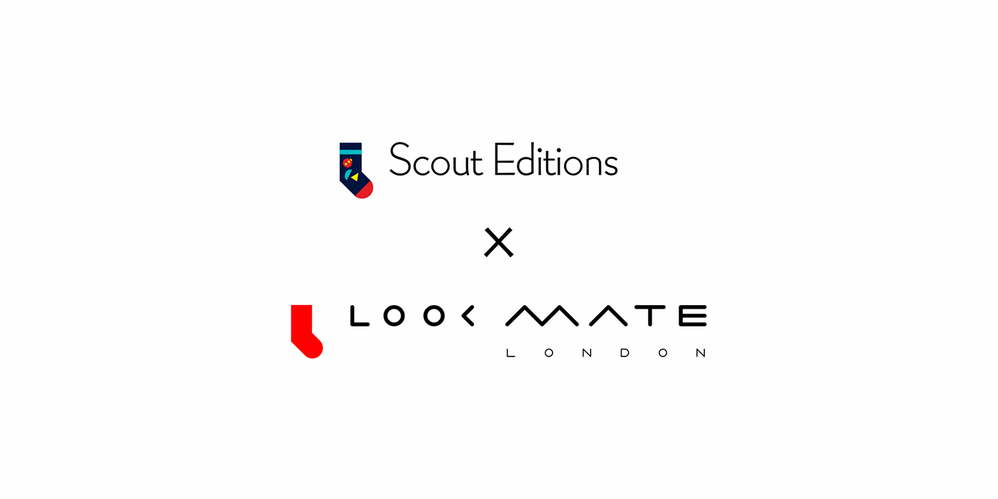 lifestyle lookmate graphicdesign Packaging creative design Fashion  mensfashion socks Scout Editions