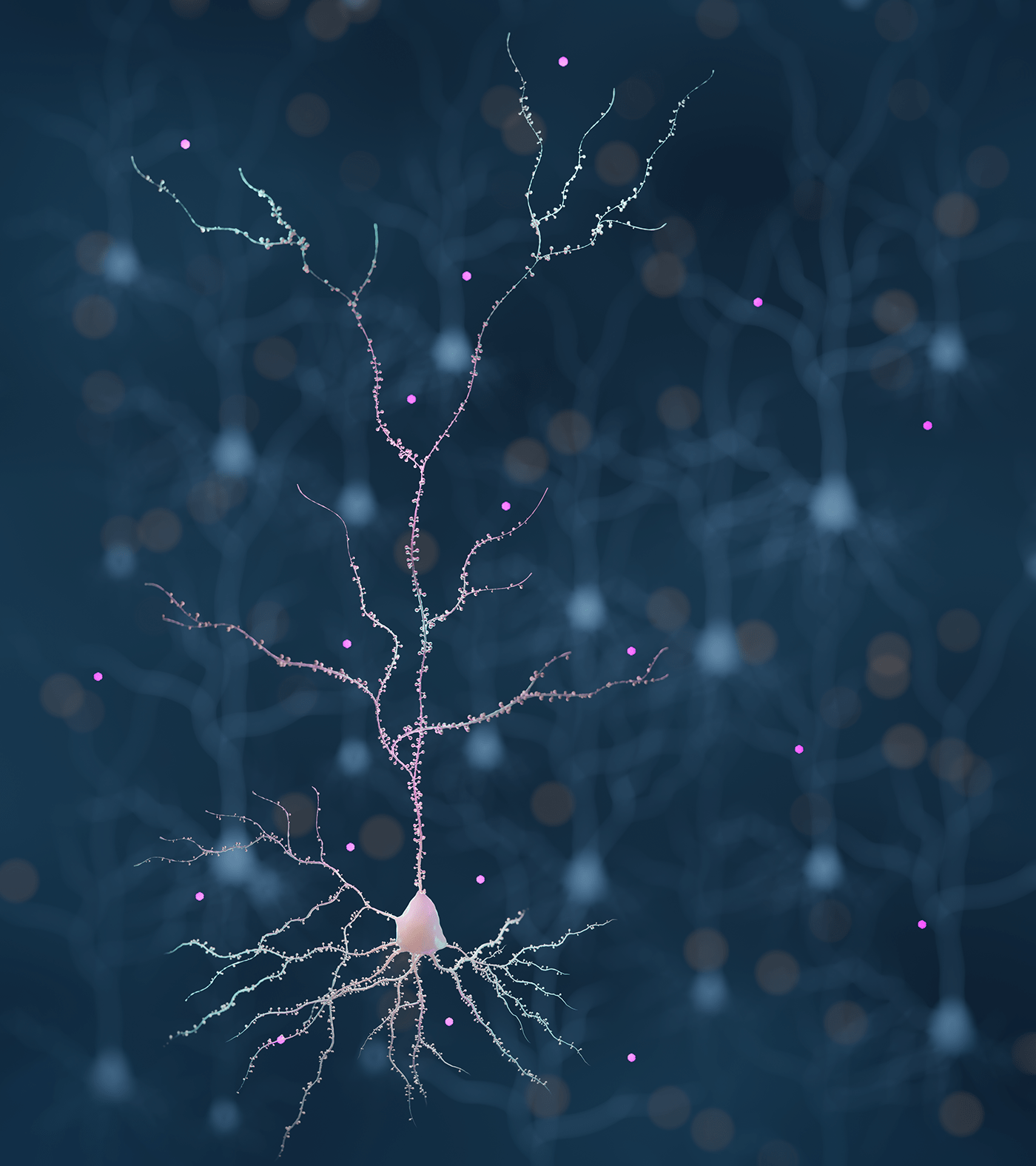 blender3d brain neurons Neuroscience Pharmaceutical research SciArt science scientific illustration virus
