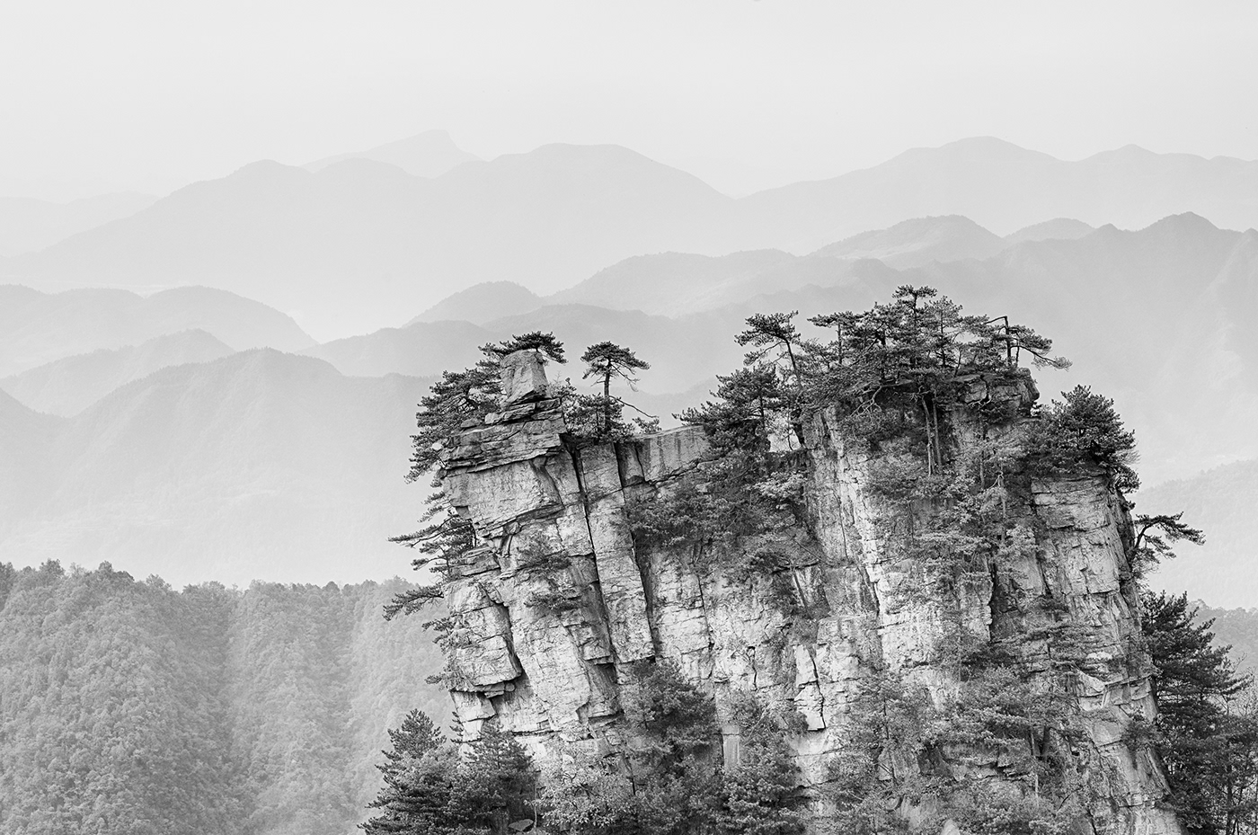 avatar b&w black & white china china landscape Landscape monkey mountains travel photography Zhang Jia Jie