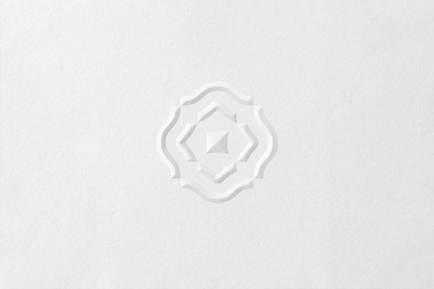 Blind emboss logo print