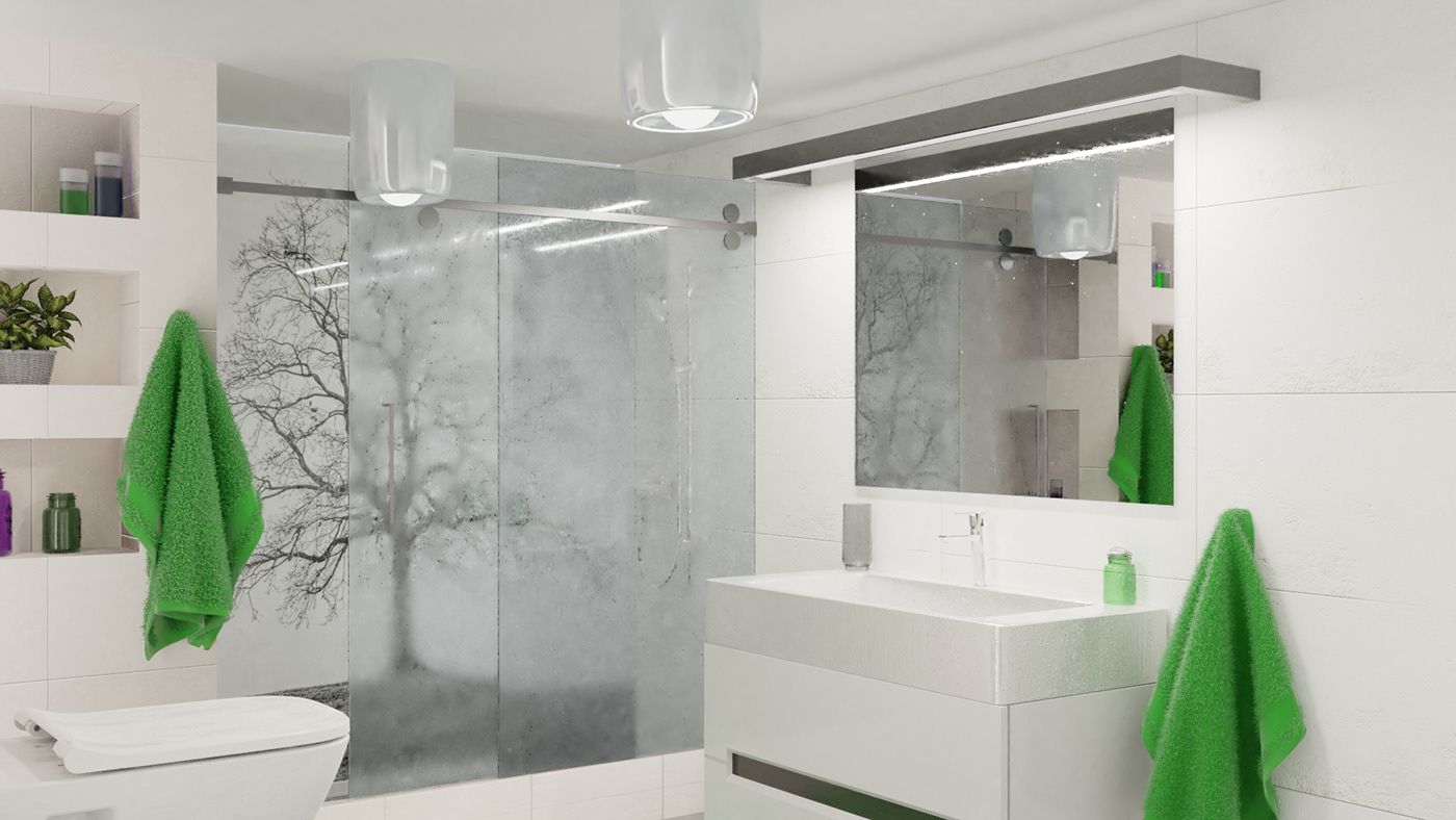 bathroom łazienka 3D wnętrze grafika Interior graphics wizualizacja visualisation