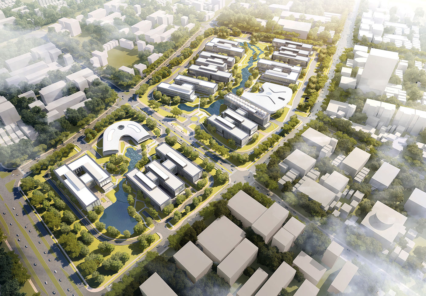 Mixed-Use Wuhan china laboratories data center campus Ennead Ennead Architects