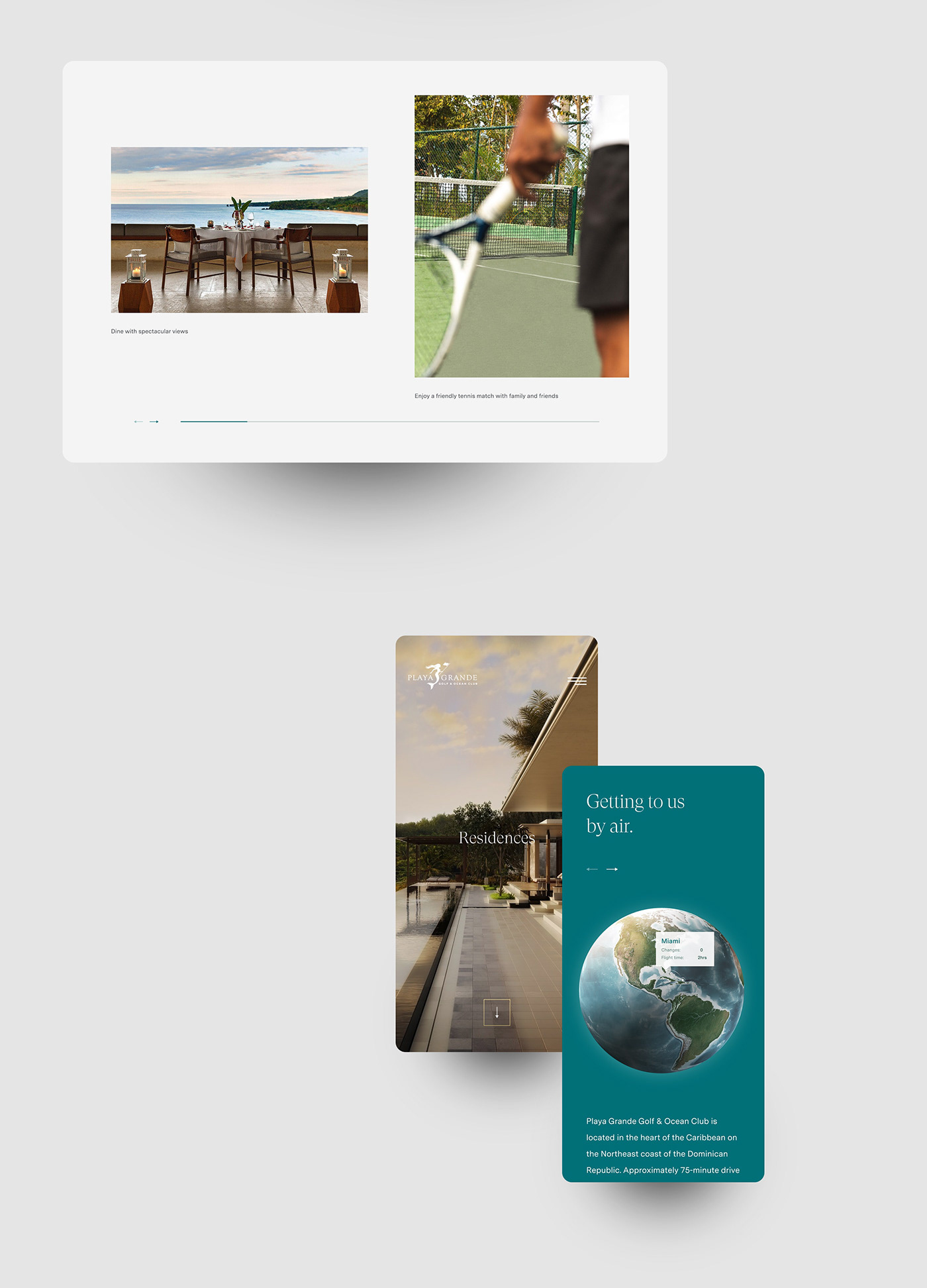 design digital hotel interactive luxury real-estate resort Travel UI Web Design 
