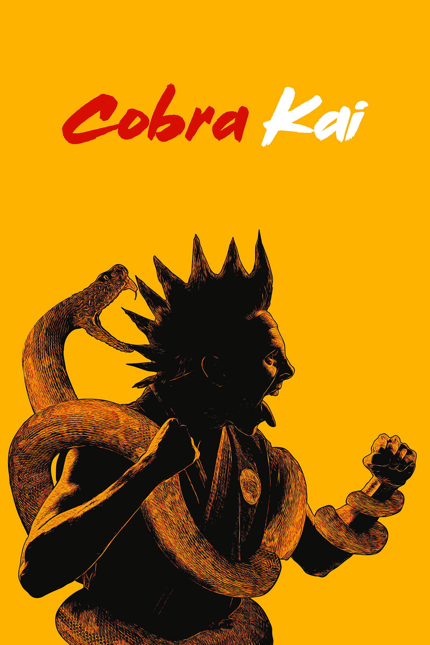 80s art direction  Cobra Kai karate kid Miyagi Netflix poster poster art Poster Design Retro