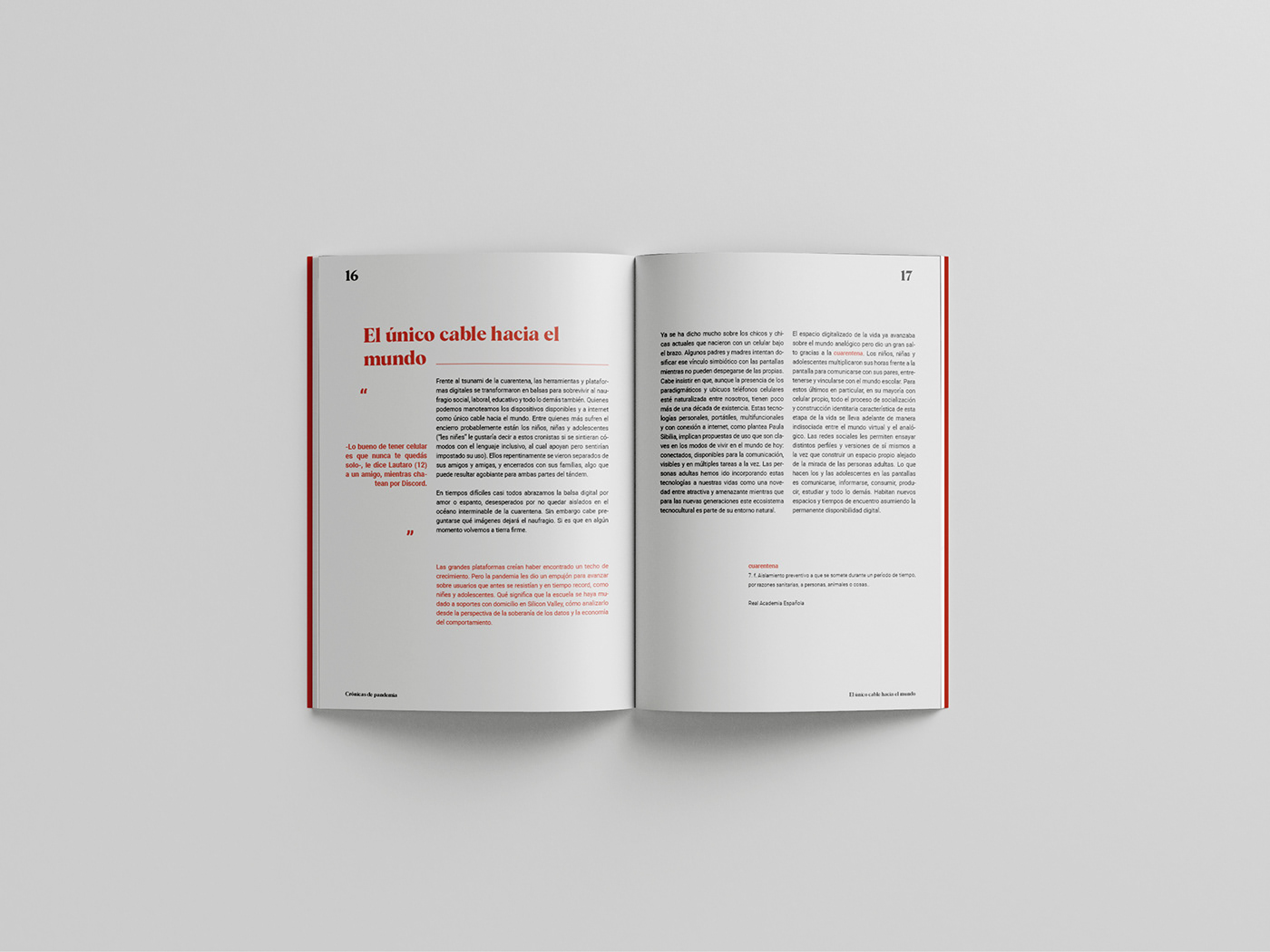 Anfibia cronicas Diseño editorial Libro diseño gráfico fadu pandemia rico uba