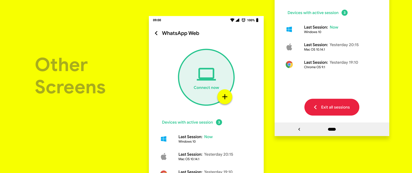 WhatsApp desig ux Interface UI design android material material design