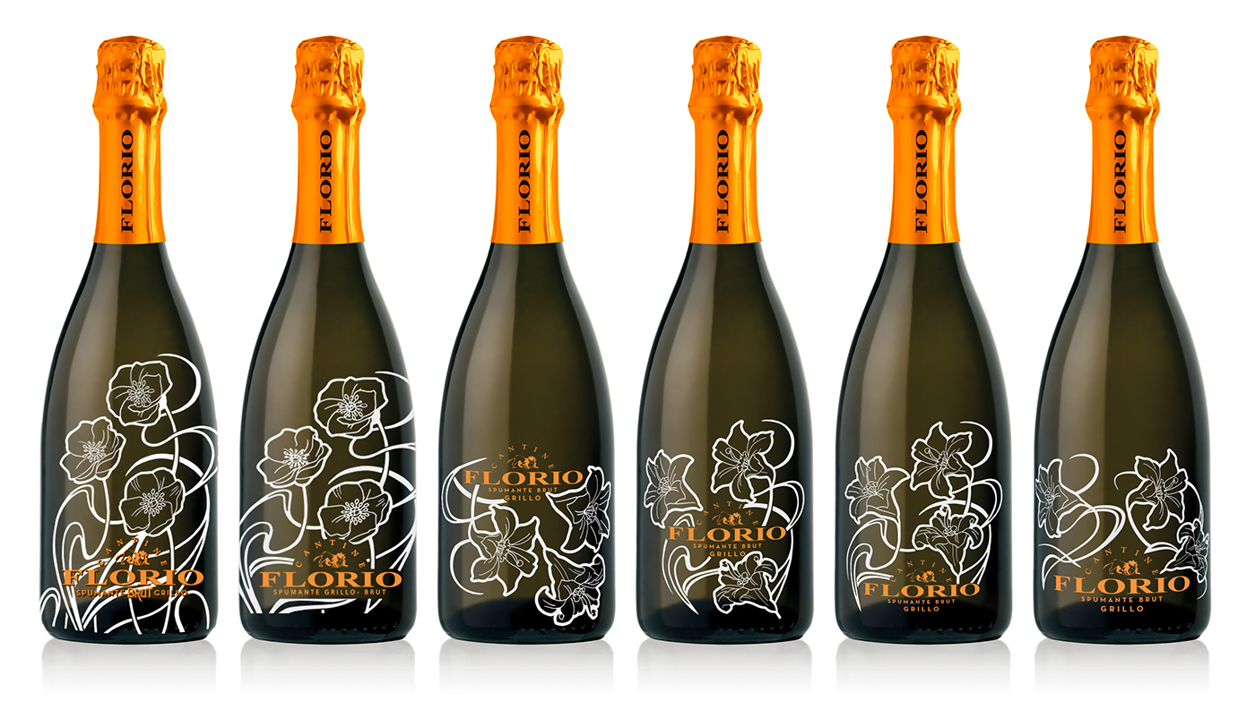 florio Grillo brut sparkling wine sparkling wine Packaging Label design brand identity