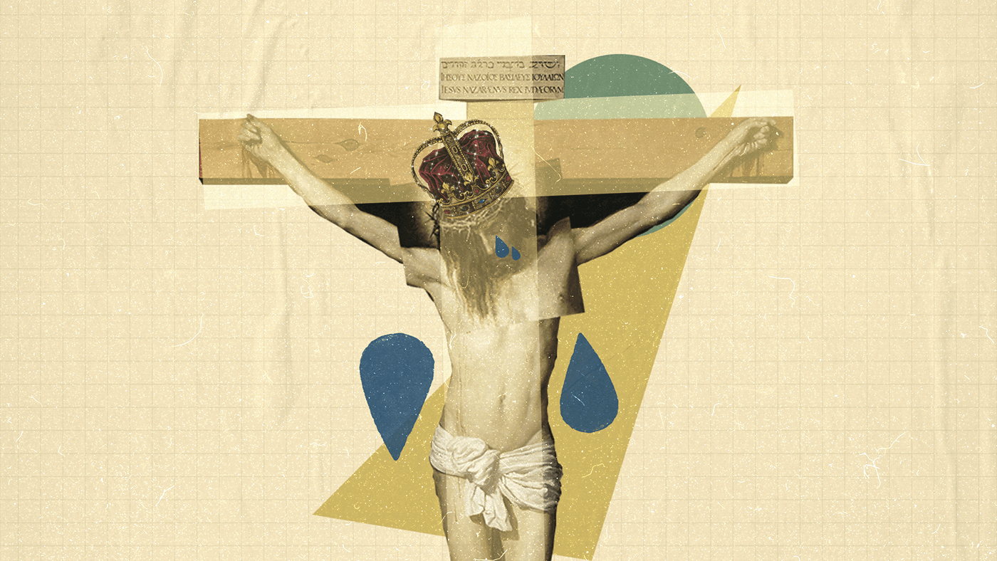 colagem collage church Easter jesus graphic design  visual identity