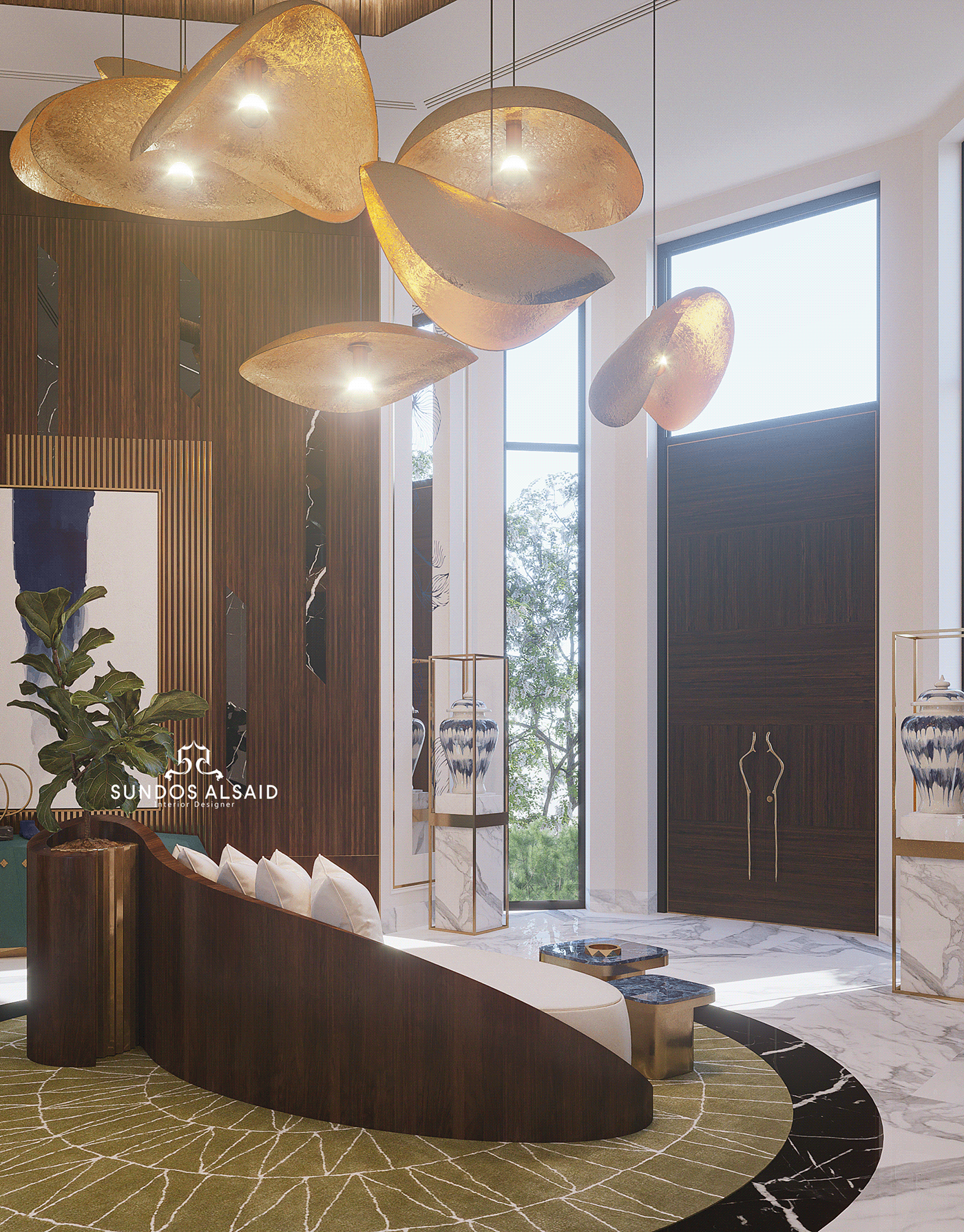 #Design #interiordesign decor dekorasyon entrance hall home Interior luxury modern Villa