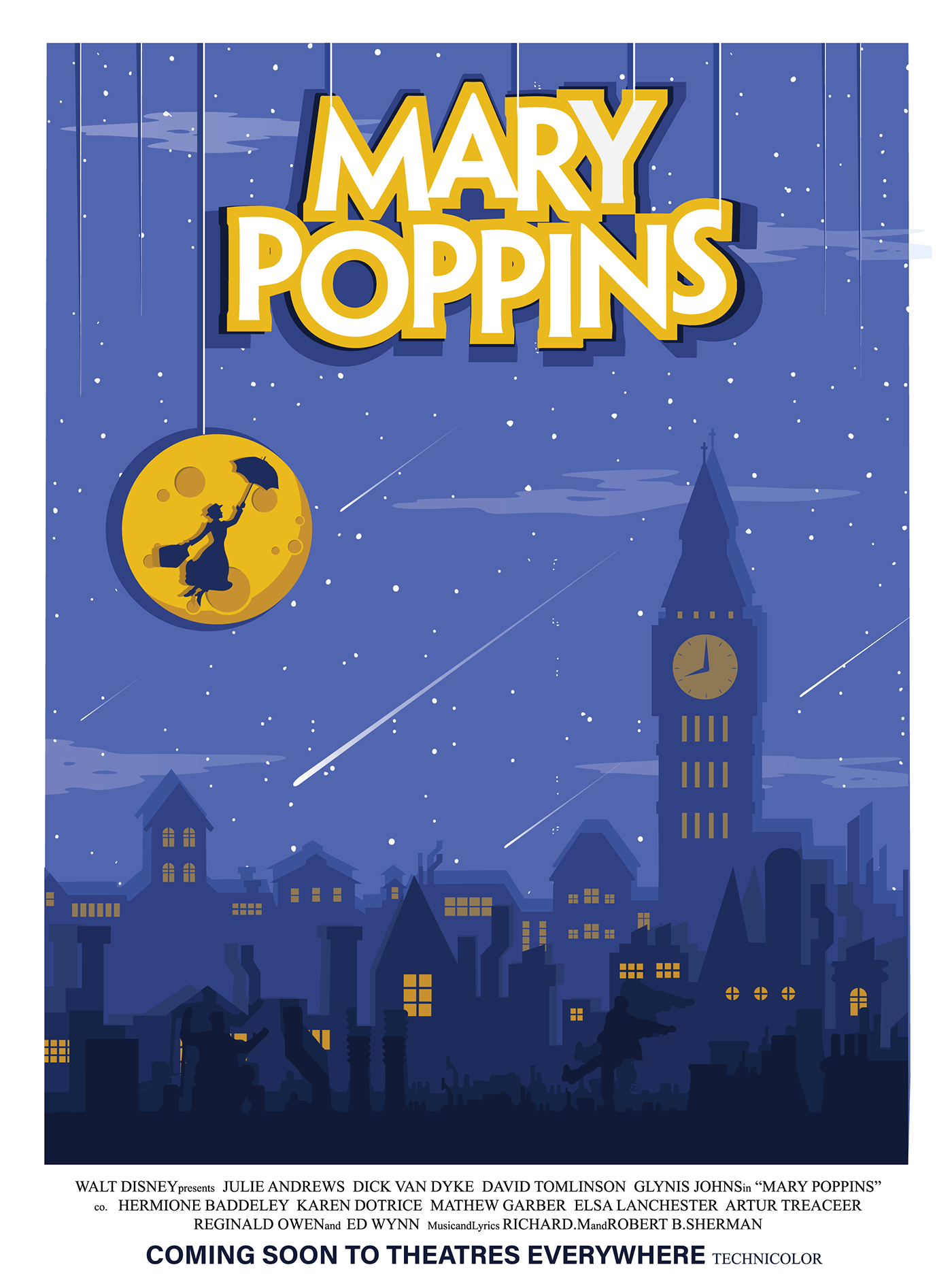 Advertising  Film   graphic graphic design  Mary marypoppins Poppins poster
