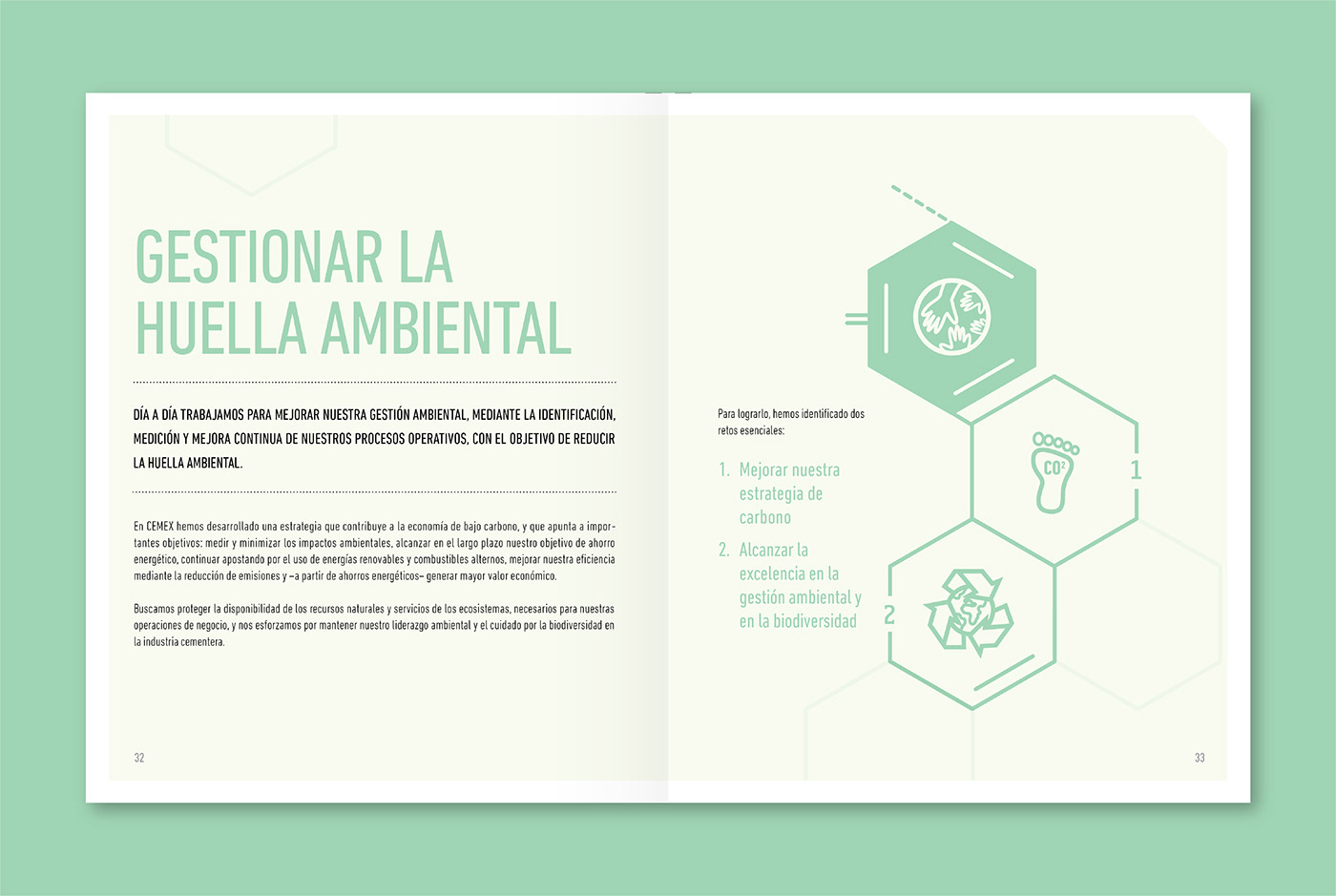 editorial print book Icon cover sustaintability foil graphic design  annual report mexico